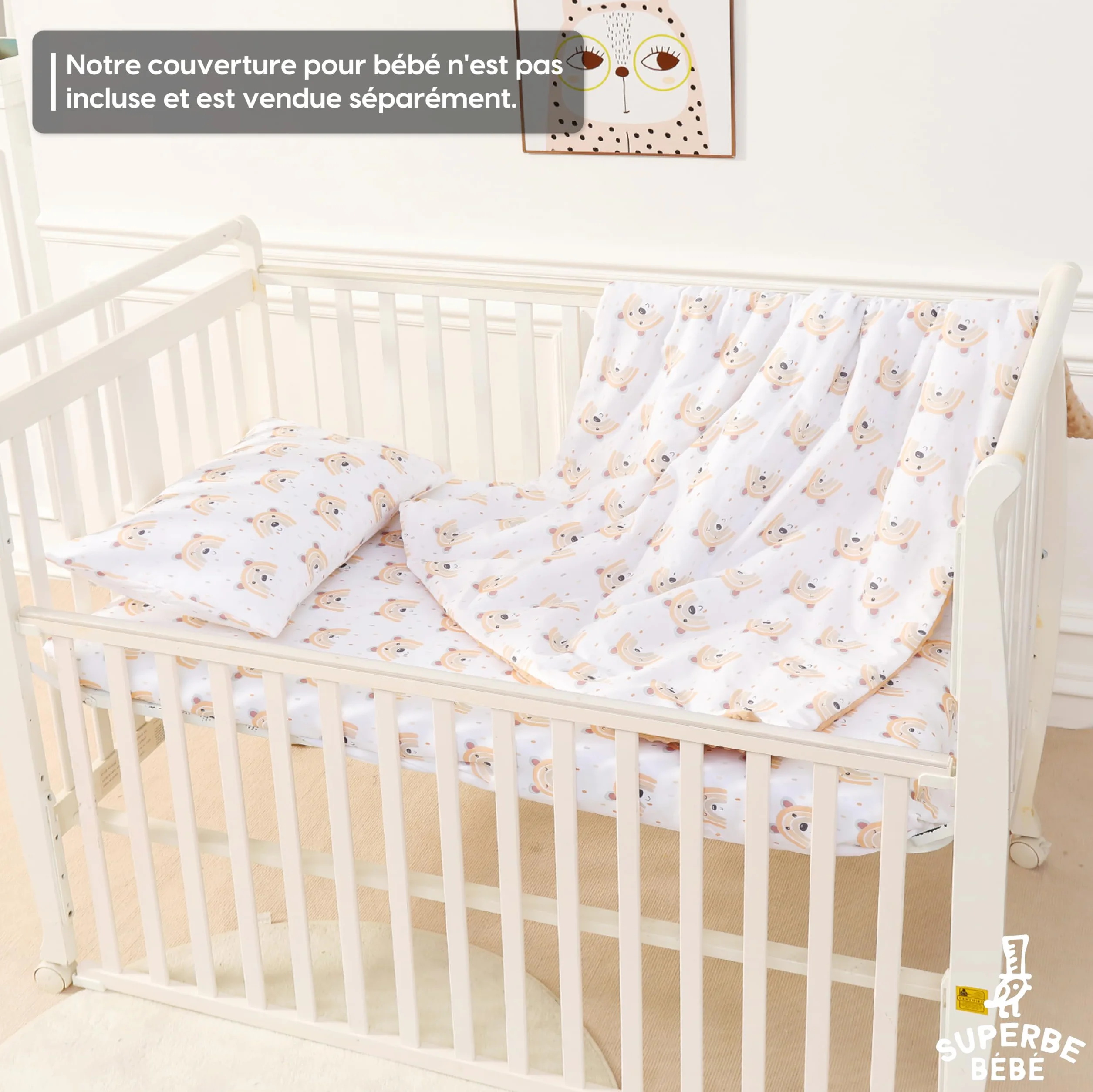 Oreiller Enfant 33x45 cm Coton Oeko-Tex Lavable Machine Coussin Bebe Siestes 1-3 Ans