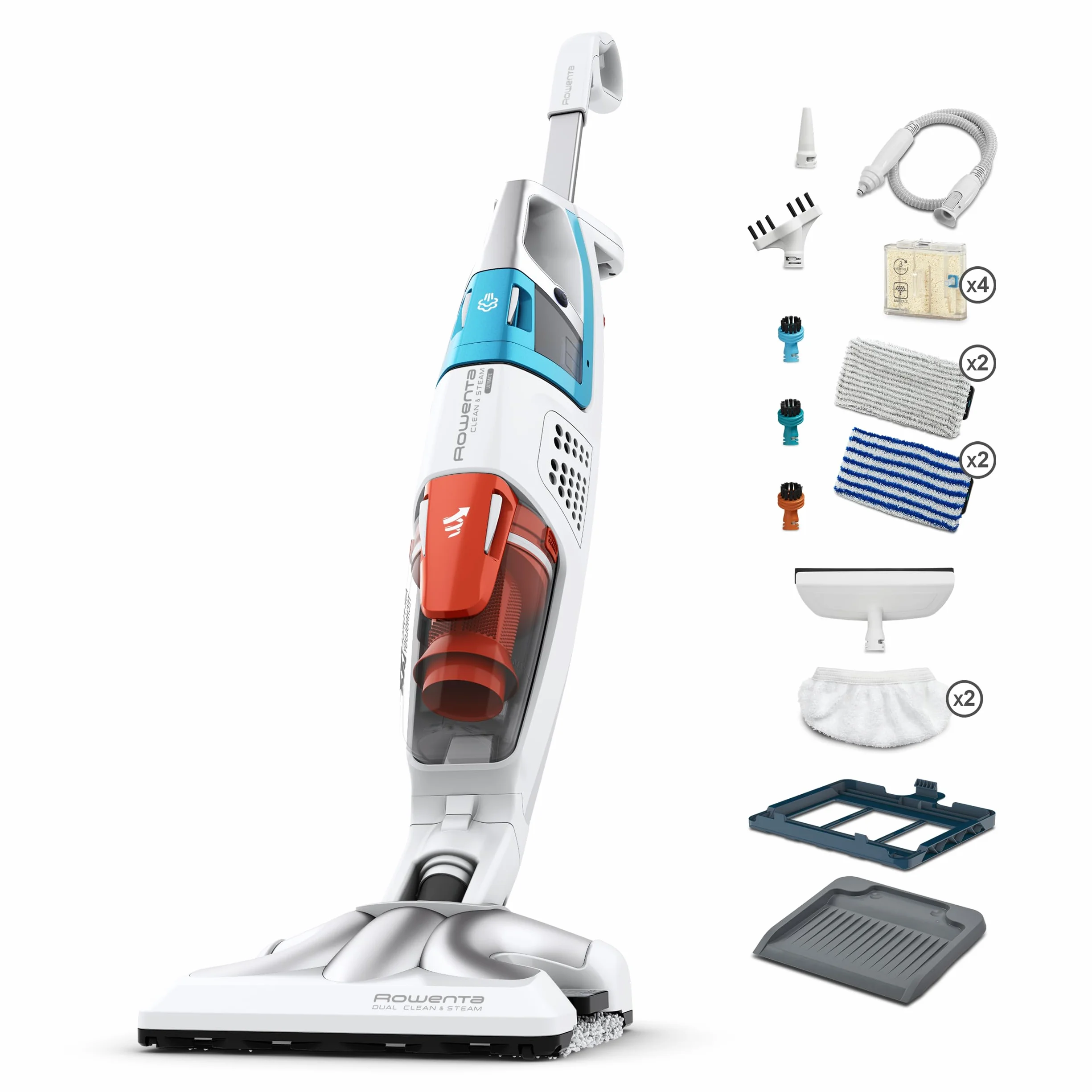 Rowenta Nettoyeur vapeur 2 en 1 Aspire et lave Clean & Steam Multi RY8544WH