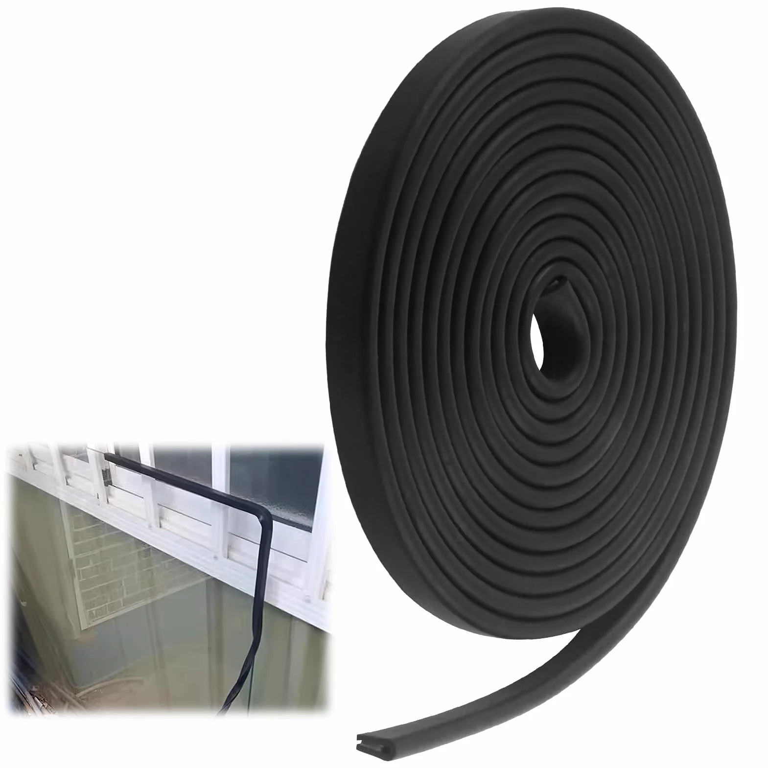 Protection de bords en caoutchouc EPDM en forme de U 1,5 mm x 6 m pour tôles portes de voiture
