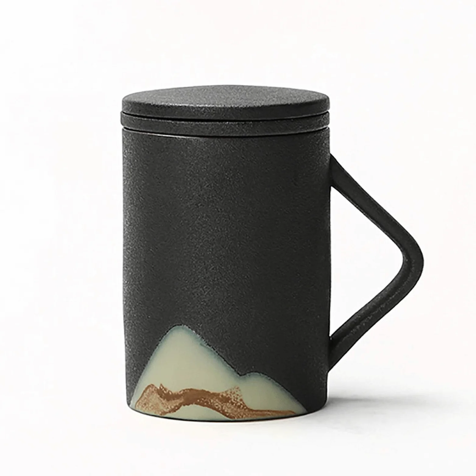 Tasse a Cafe/Mugs Cafe Coupe En Céramique Simple De Style Japonais Avec Bureau De Couvercle Filtre Créatif Tasse À Thé Coupe Du Thé Personal Ménage Tea Tea 250 Ml Tasses de Petit Déjeuner ( Color : No