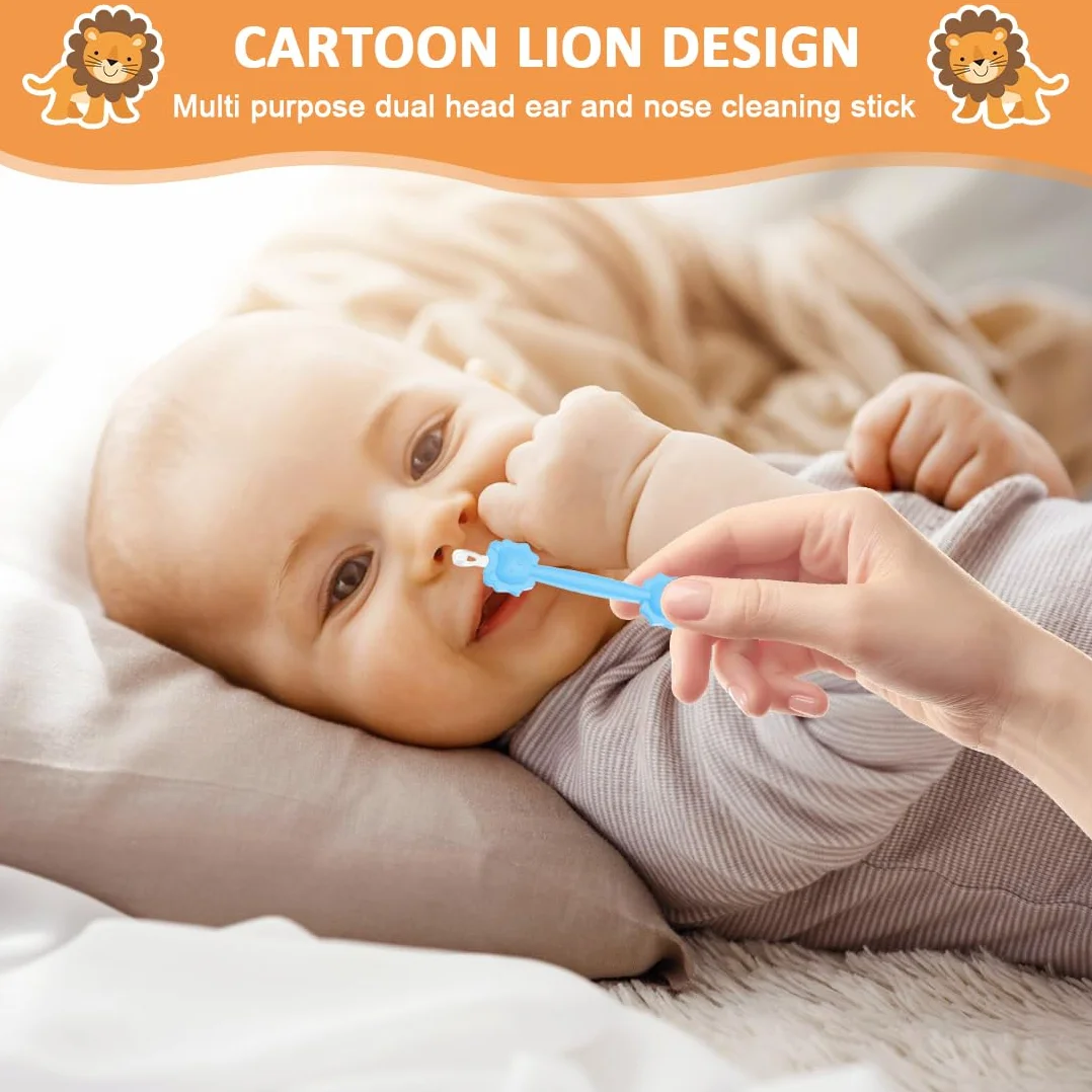 JEYORZY 2 pièces pinces de nettoyage nasales pour bébé, cure nez, nettoyeur nez, cure oreille enfant, rose et bleu