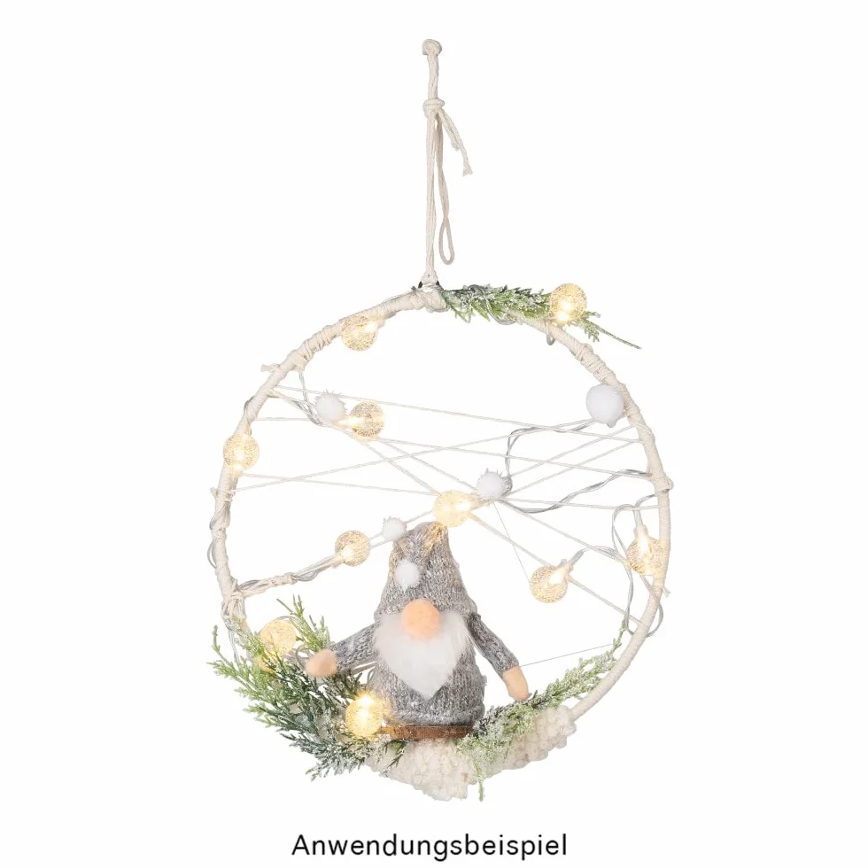 Lot de 3 anneaux en métal pour bricolage 3 mm épaisseur 20 cm blanc attrape-rêves macramé