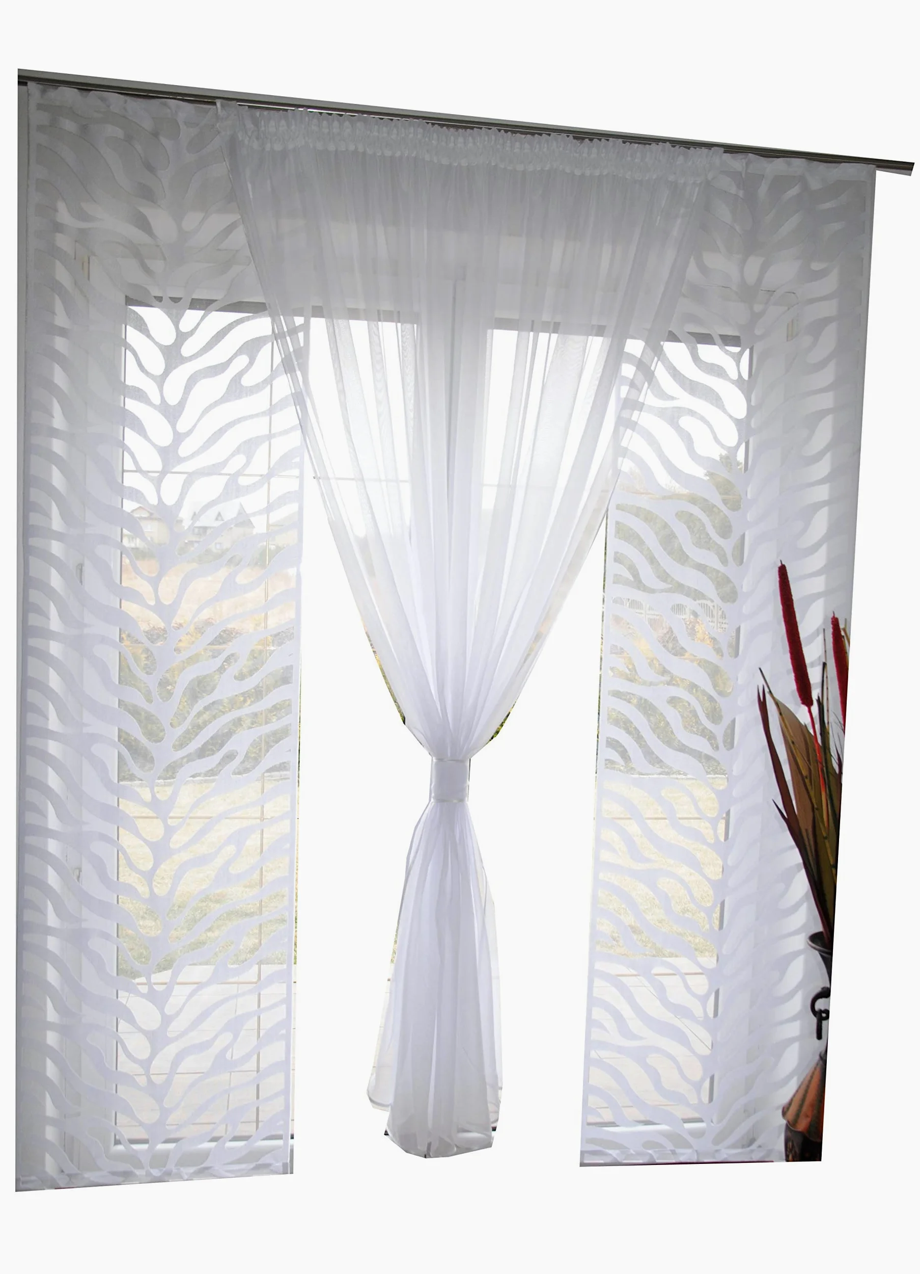 HG-Amelia Rideau de balcon design moderne (motif 1)