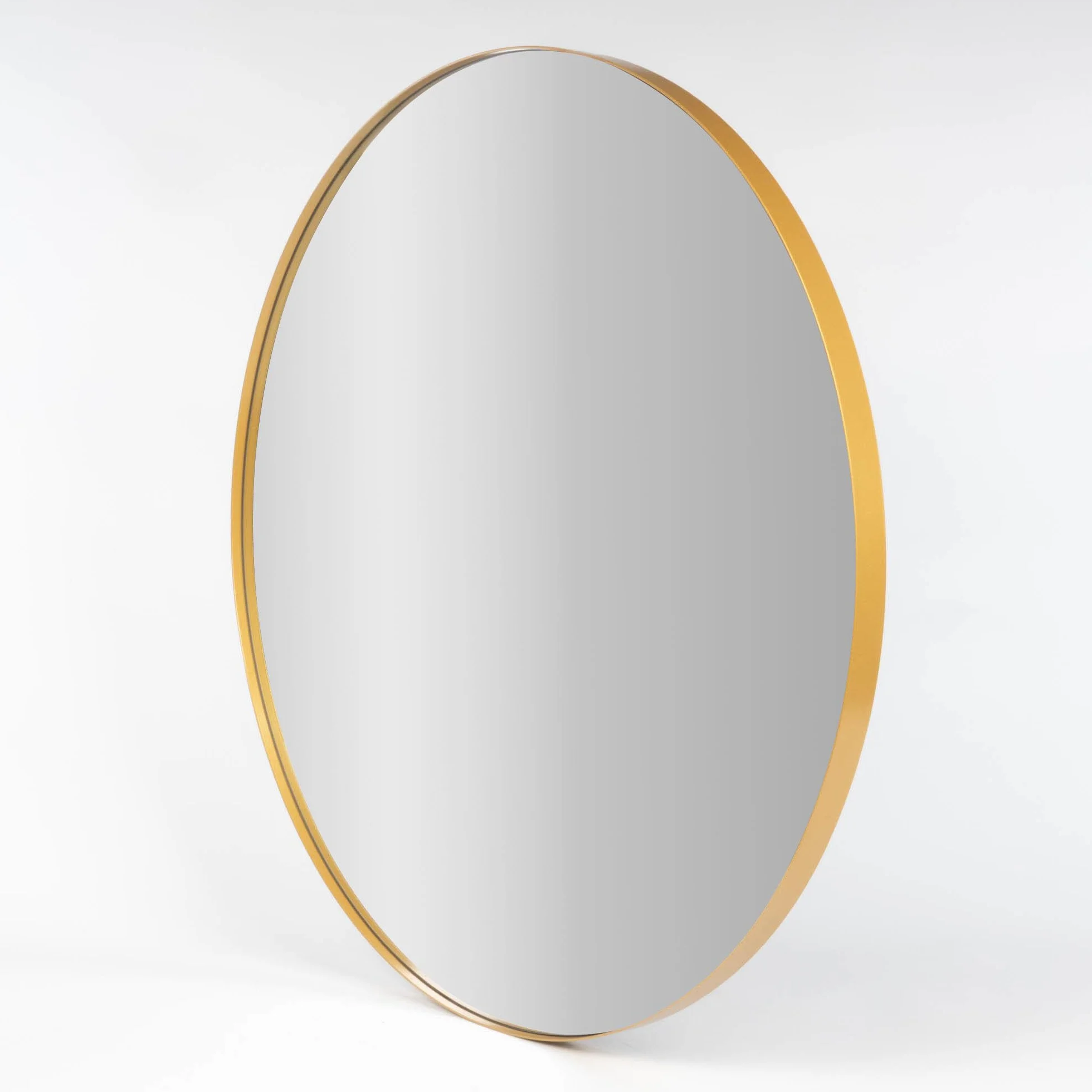 Miroir rond Noor Ø 80 cm doré cadre en métal