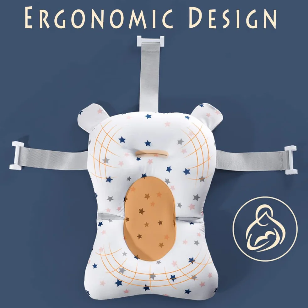 Oreiller Bain Bébé Antidérapant Siège Bain Nouveau-Né Confortable Durable