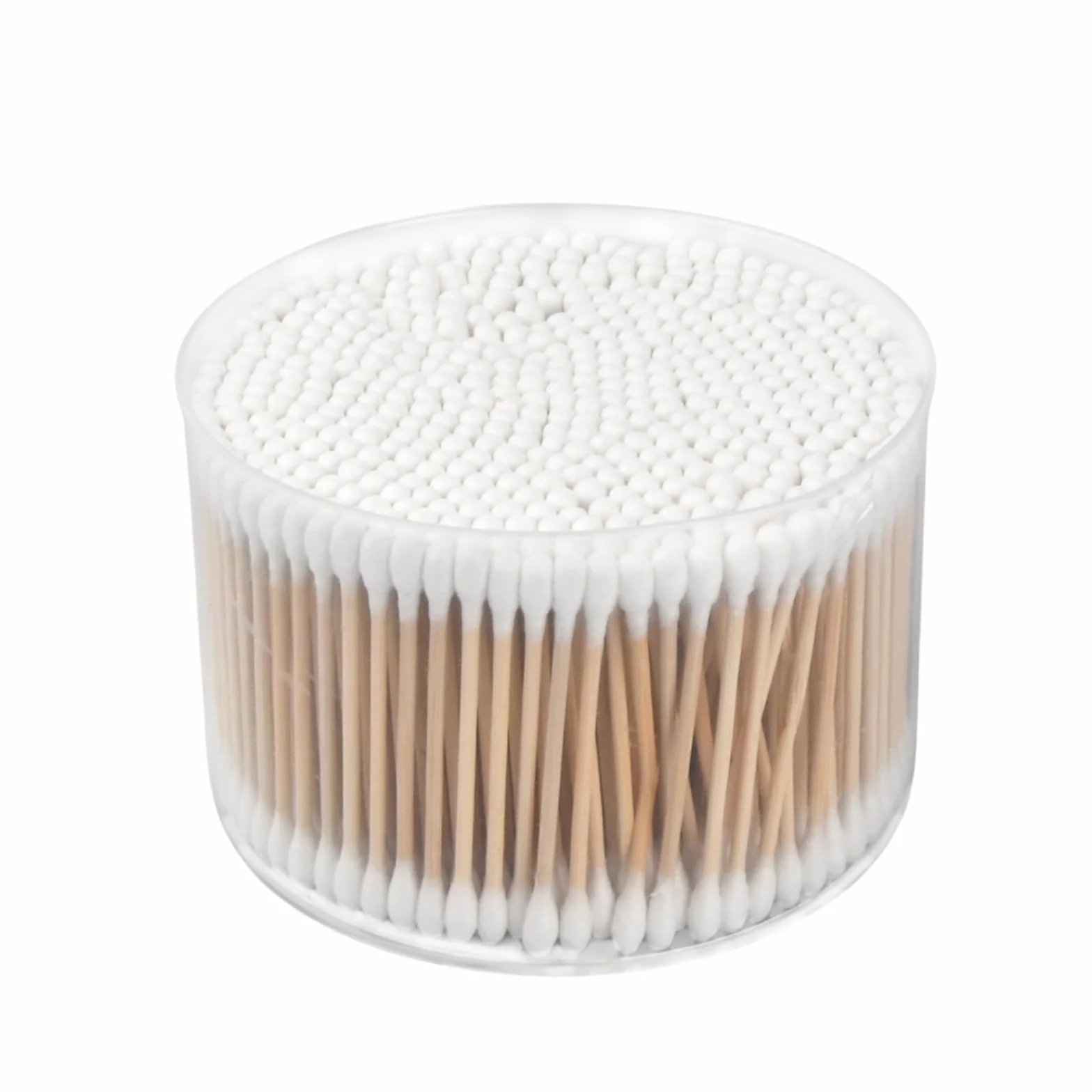 Bamboo Cotton Swabs 500 pièces Coton-tiges Double Pointe Ronde Naturelle