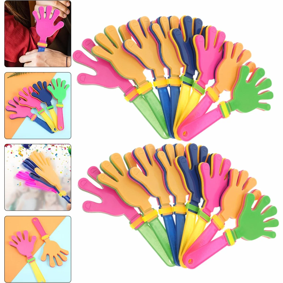 Claquettes en Plastique pour Fête Lot de 20 Bruiteurs Jouets Accessoires Mariages Carnaval
