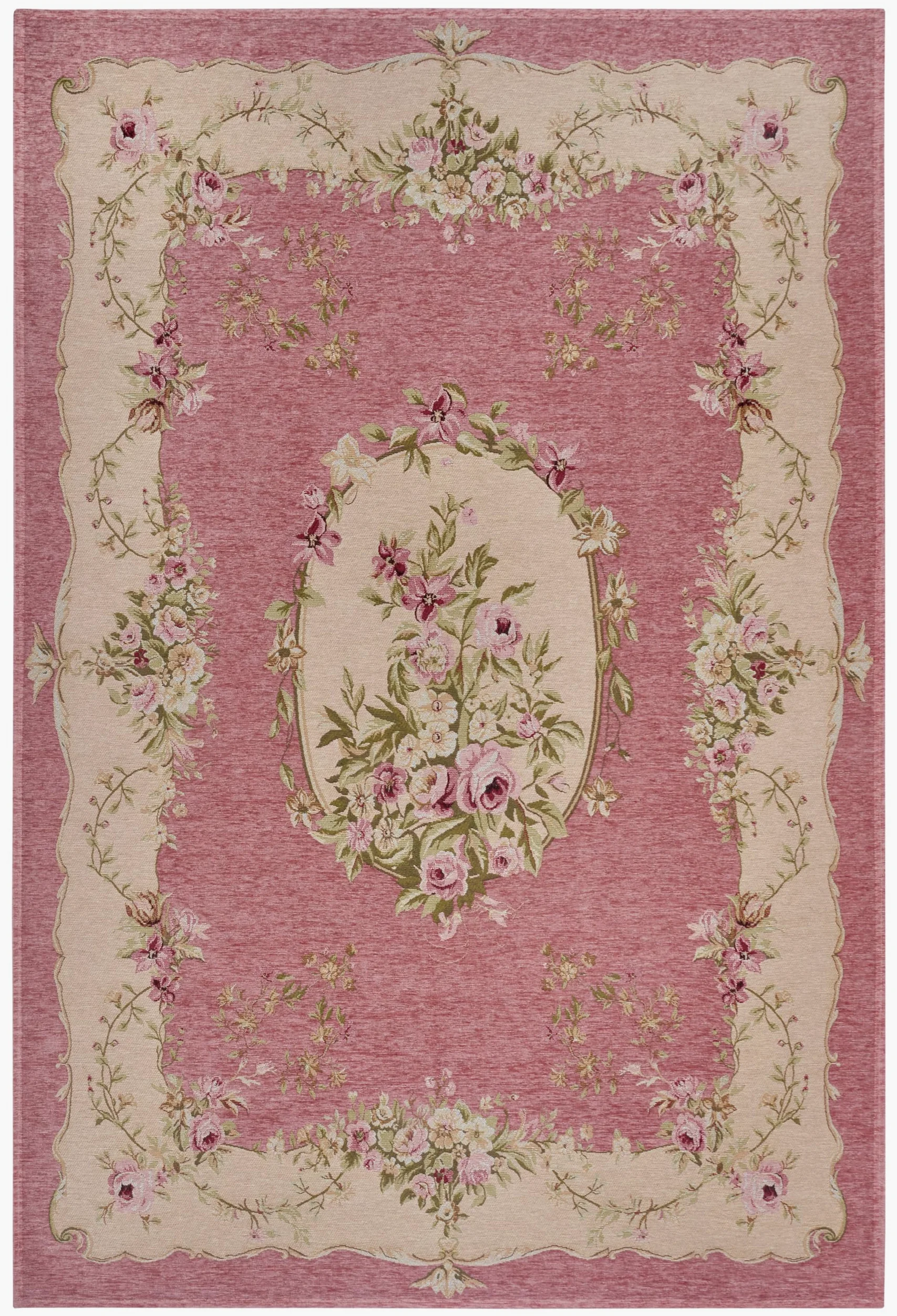 Hanse Home Asmaa Design - Tapis Oriental - Tissé à Plat - Motif Floral Vintage - Dessous antidérapant - Tissé de qualité supérieure - pour Salon, Chambre à Coucher, Salle à Manger, Couloir - Rose