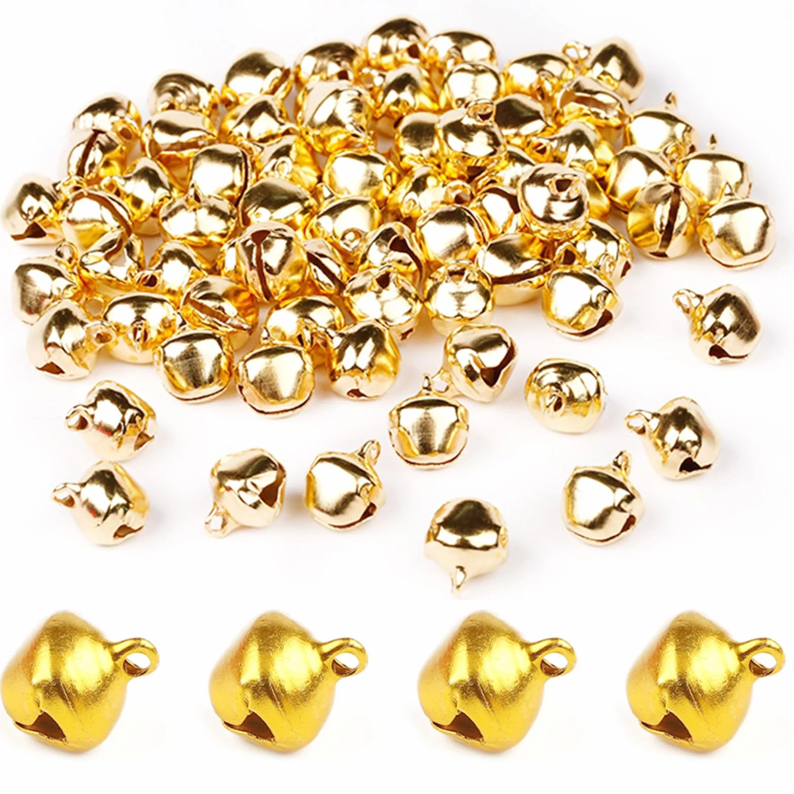 Grelots Clochettes Métal 12mm Doré pour Décoration Noël Maison Fête