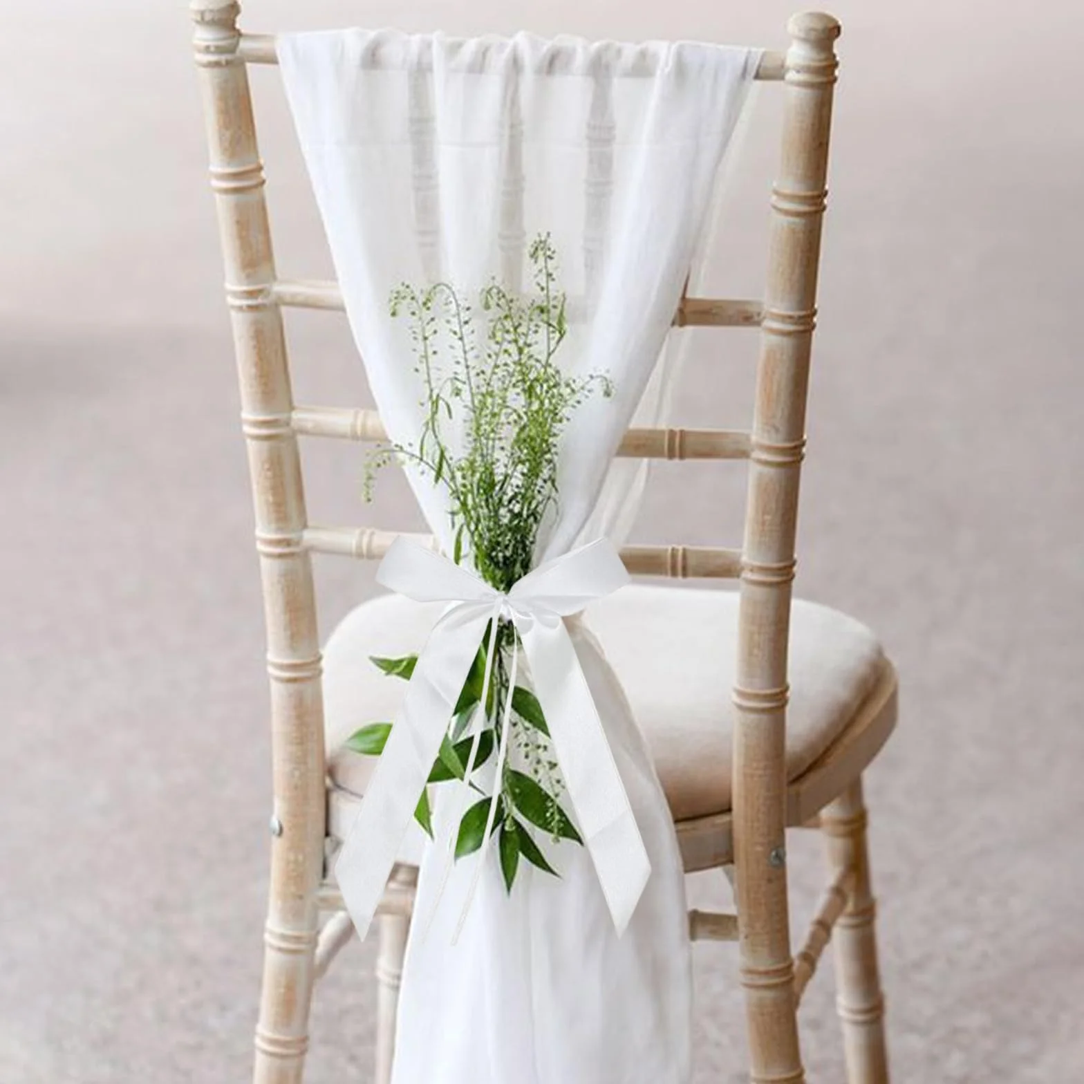 Noeud Voiture Mariage Ruban Satin Blanc 50 Pièces Décoration Voiture Mariage Noël Fête
