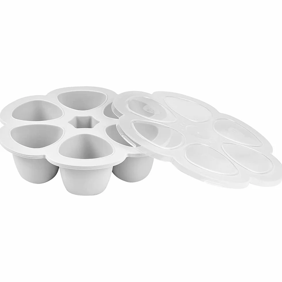 BÉABA Multiportions Silicone 6 alvéoles 6x90 ml Gris