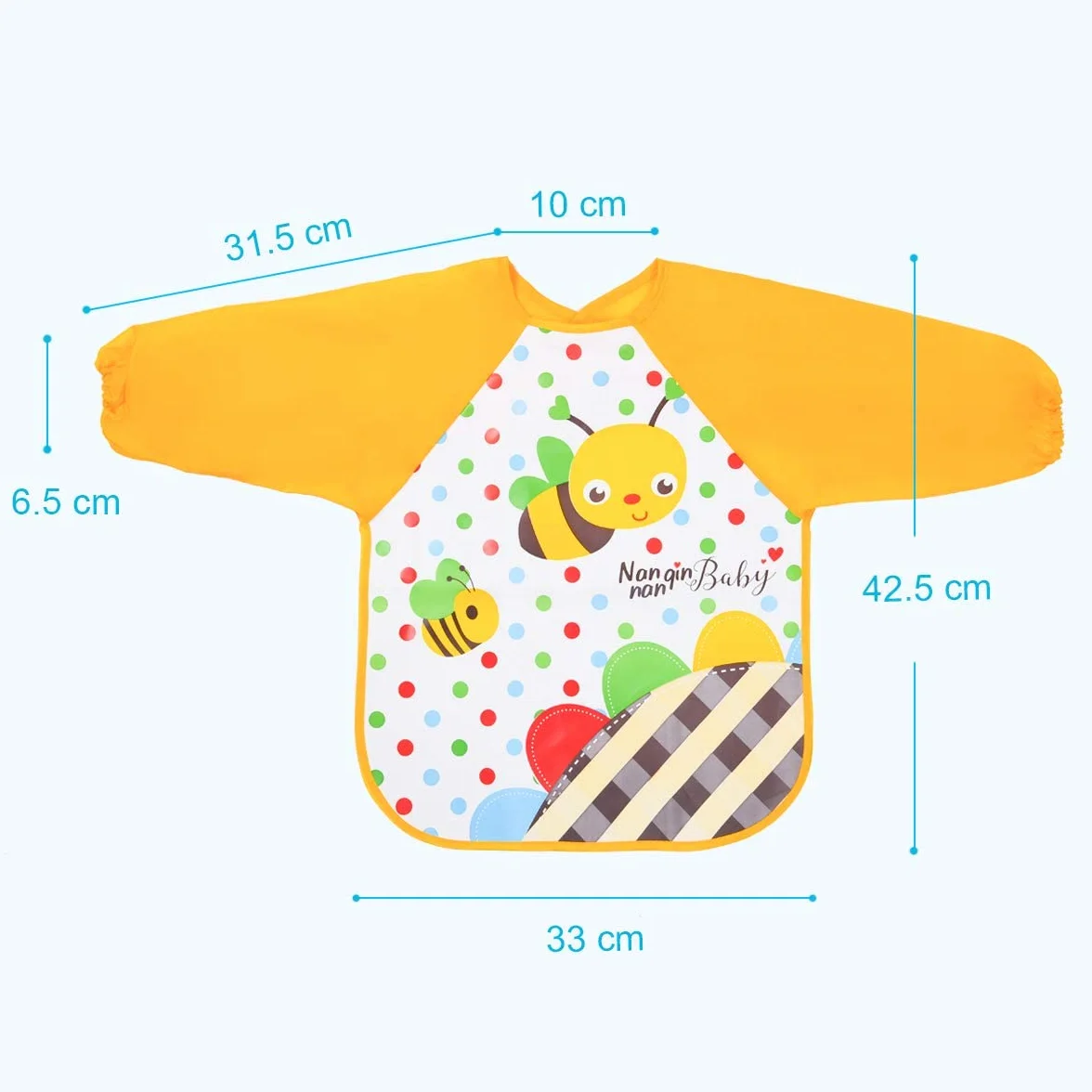 Vicloon Bavoir Imperméable à Manches Longues pour Bébé 3 Mois-3 Ans
