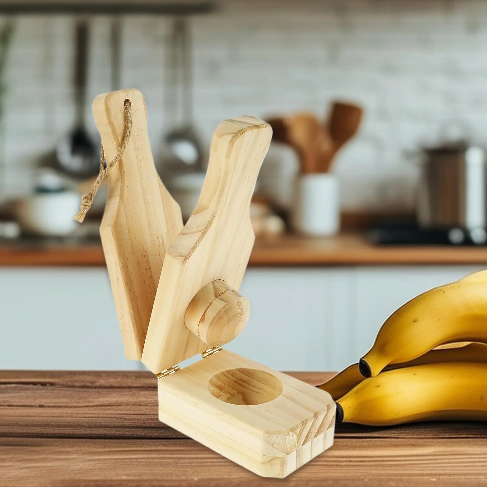 Presse à Écraser les Plantains en Bois pour Plantain Frit - Appareil pour Bananes Frites Cuisson Grill