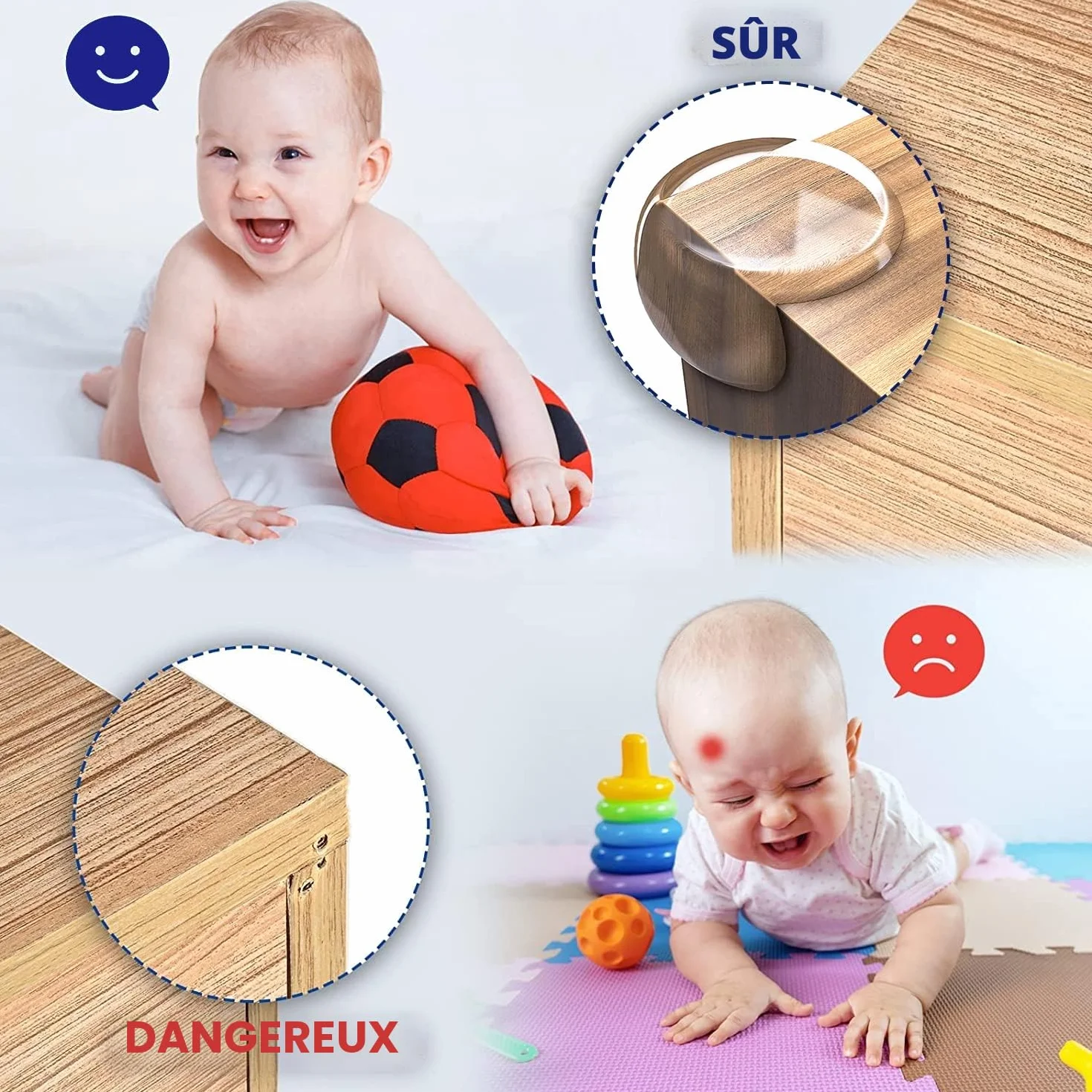 Protection Coin de Table Bebe 30PCS Protection Angle Bebe Protection Meuble Bébé pour Berceau, Cheminée, Escaliers