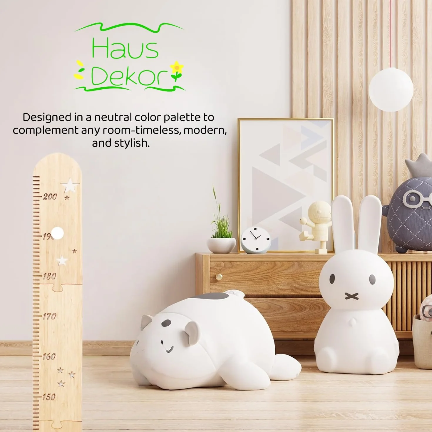 Toise en bois pour enfants - Tableau des tailles mural - Décoration chambre bébé pliable