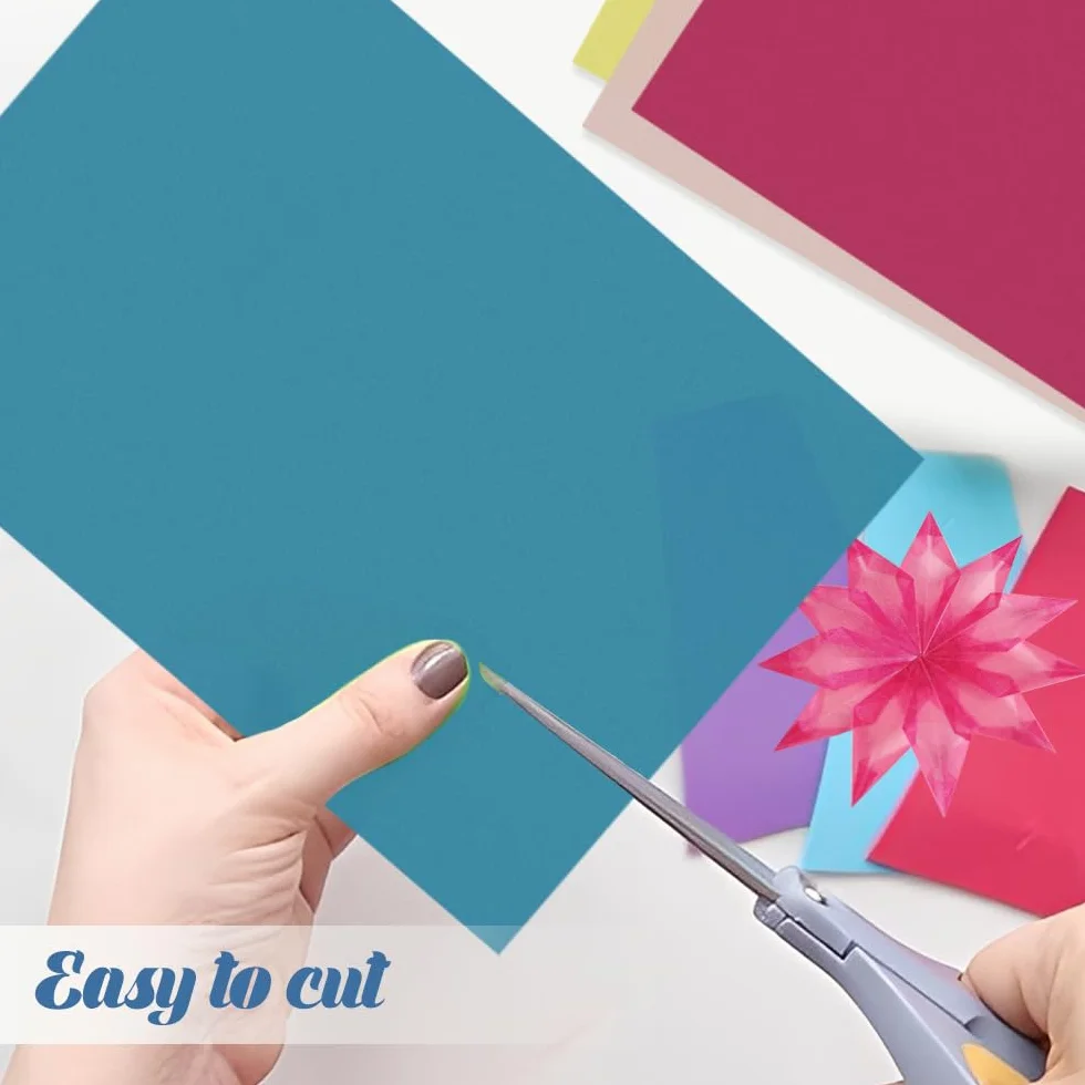 Papier Transparent Couleur A4 29.7x21 cm 20 Feuilles Cartonné Loisir Creatif Papiers Calque Imprimable Bricolage Calligraphie Scrapbooking