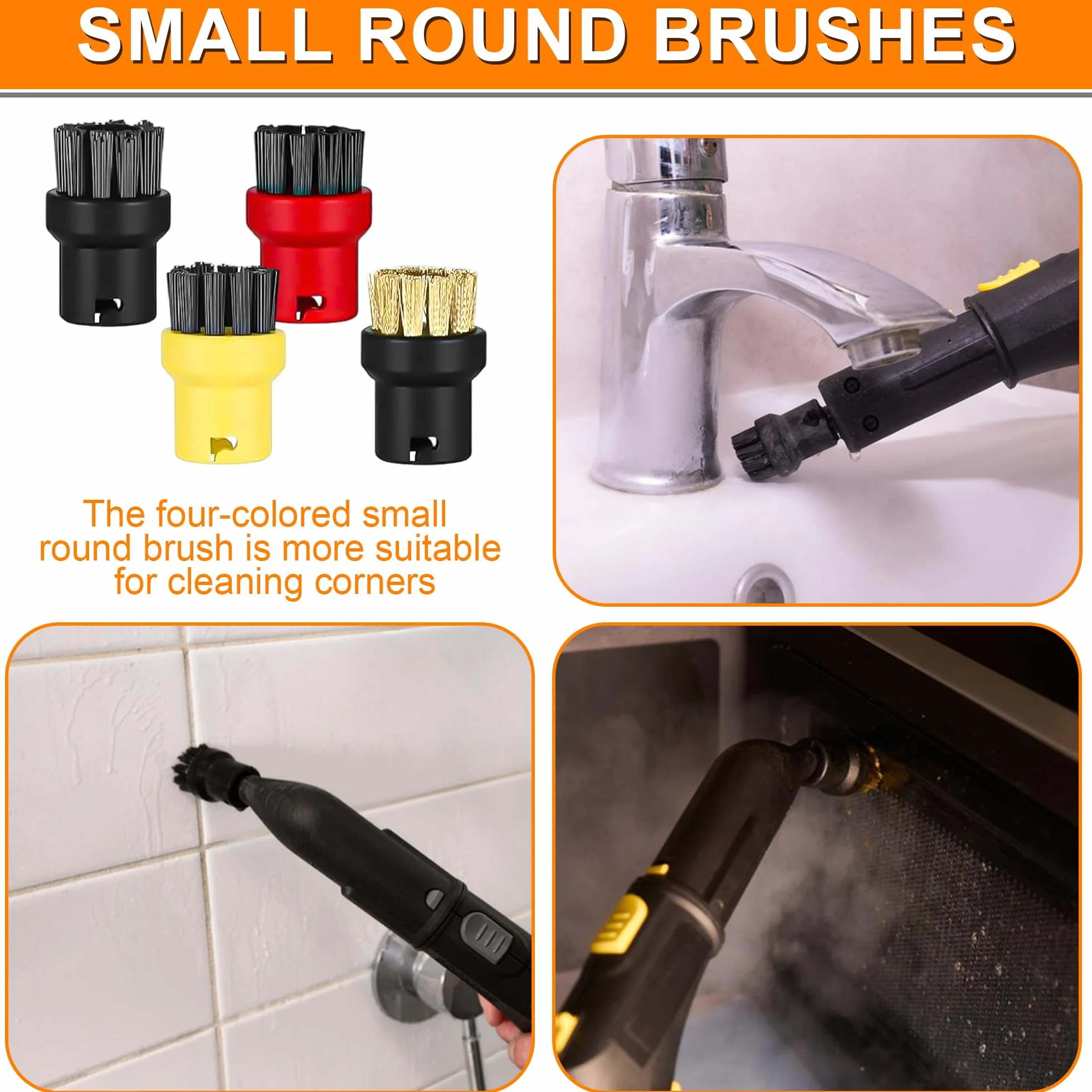 Kärcher Easyfix SC1 SC2 SC3 SC4 12 pièces accessoires nettoyeur vapeur brosse ronde brosse plate buse
