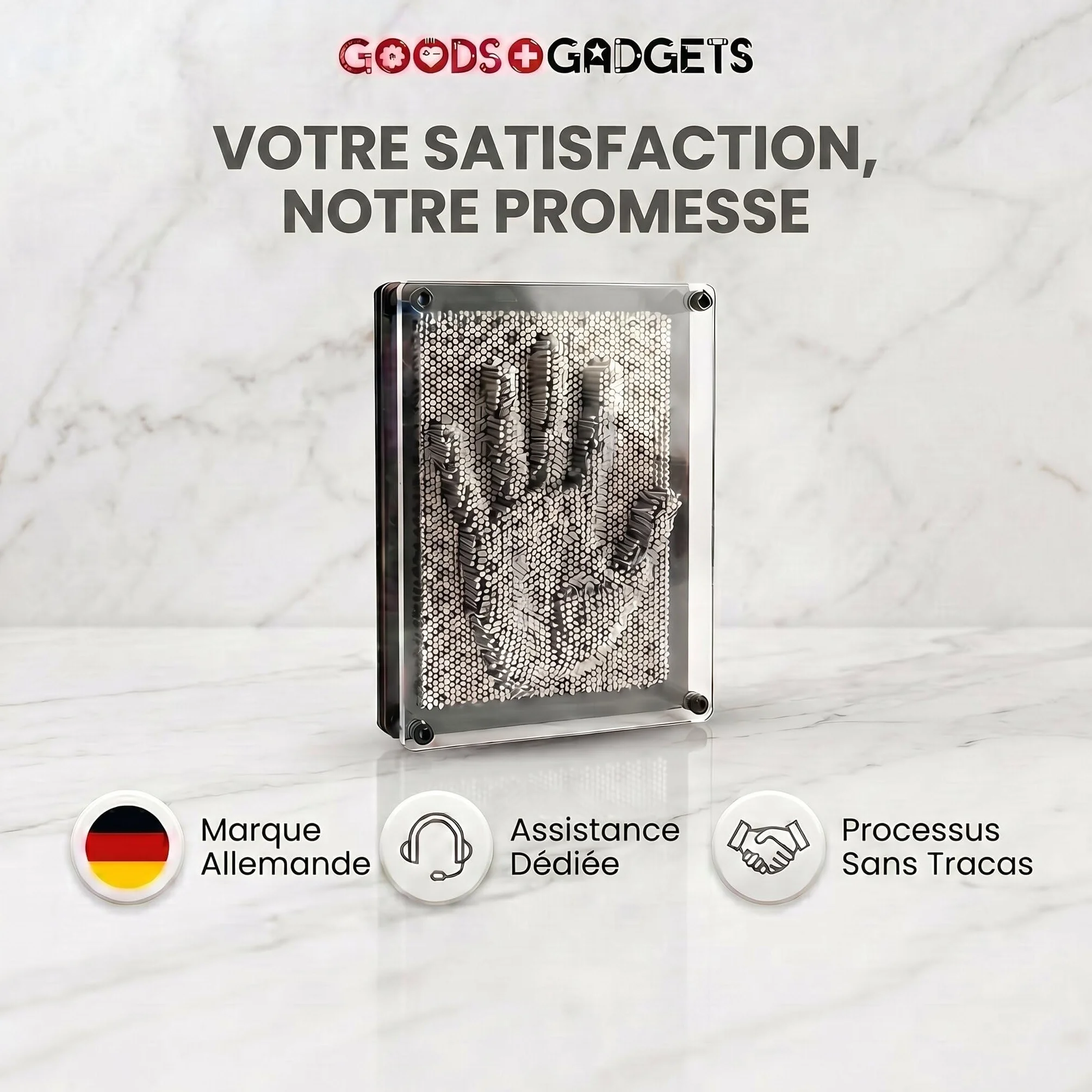 GOODS+GADGETS 3D Tableau à Clous Pinart Pinpressions 20 x 15 cm