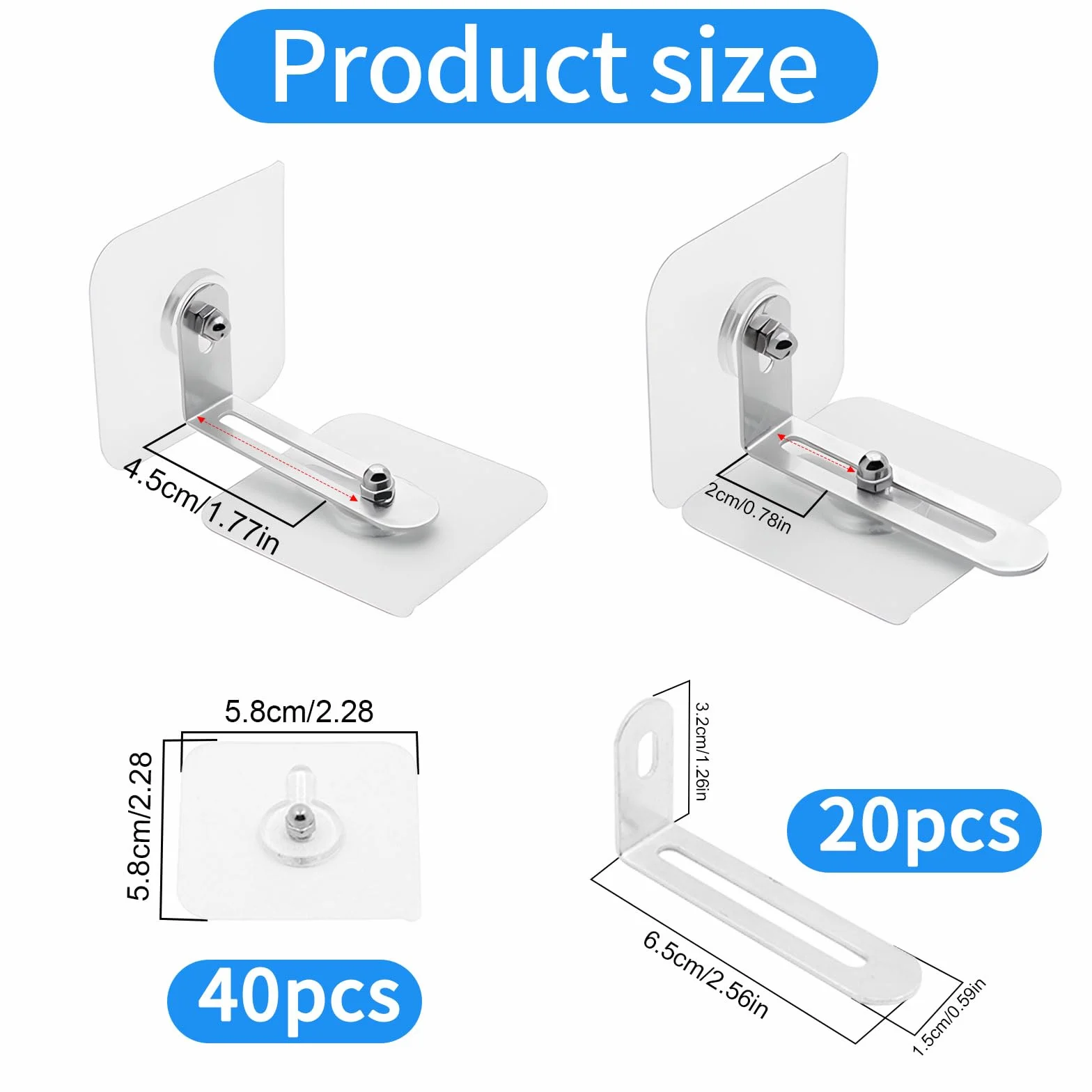 Kit Ancrage de Sécurité de Meuble, Support Anti-Basculement pour Sécurité Meubles, Ancrages Muraux sans Percer