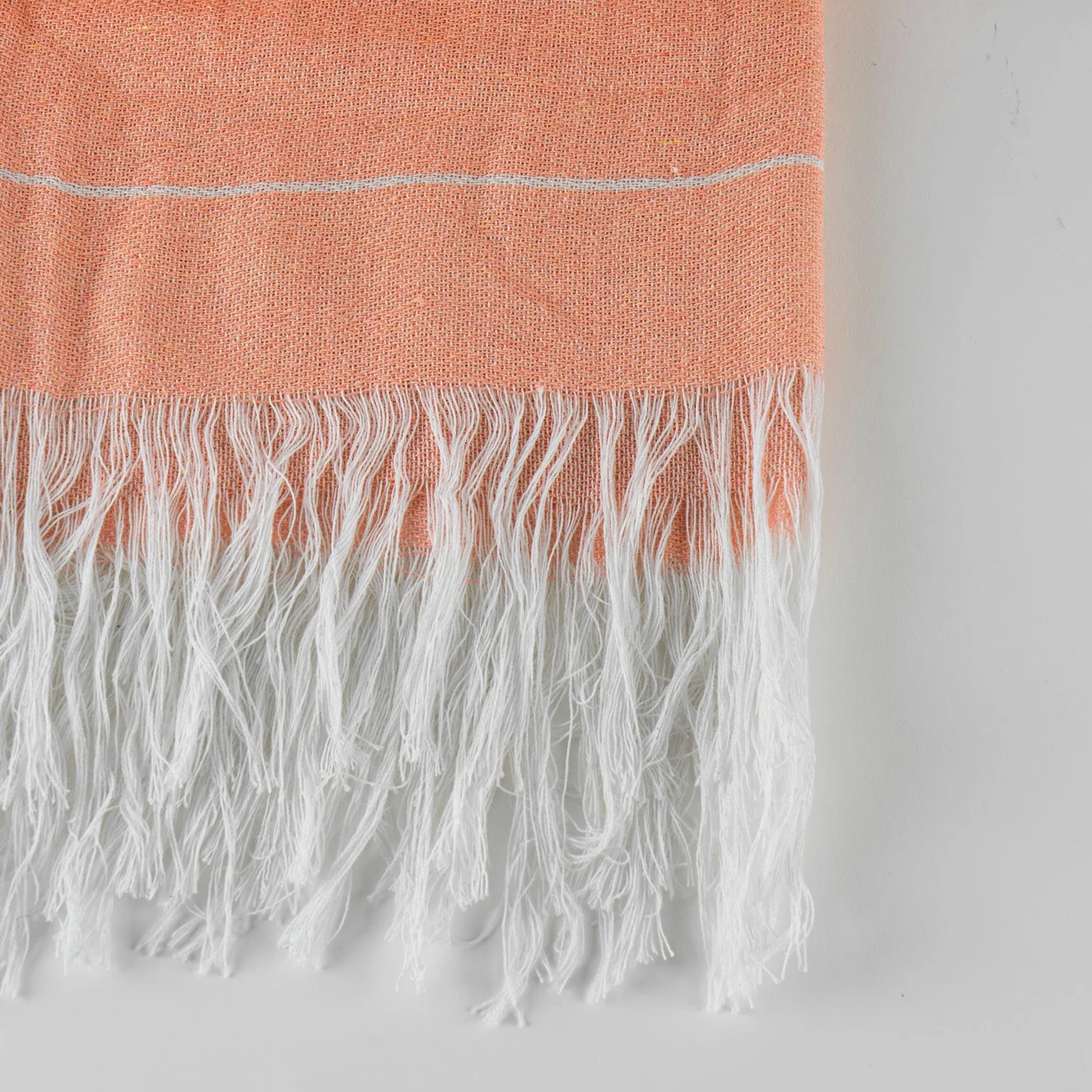 Nicola Spring Ensemble de 4 100% Coton Turc Serviettes | Plage Bain Gym Sauna | Hammam Peshtemal Fouta Style Throw Fiche - Cantaloup