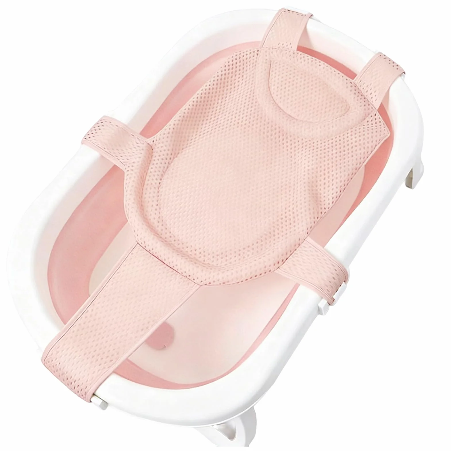 Doublure de baignoire bébé ergonomique antidérapante tapis en maille réglable siège de bain sécurisé accessoires 18 mois