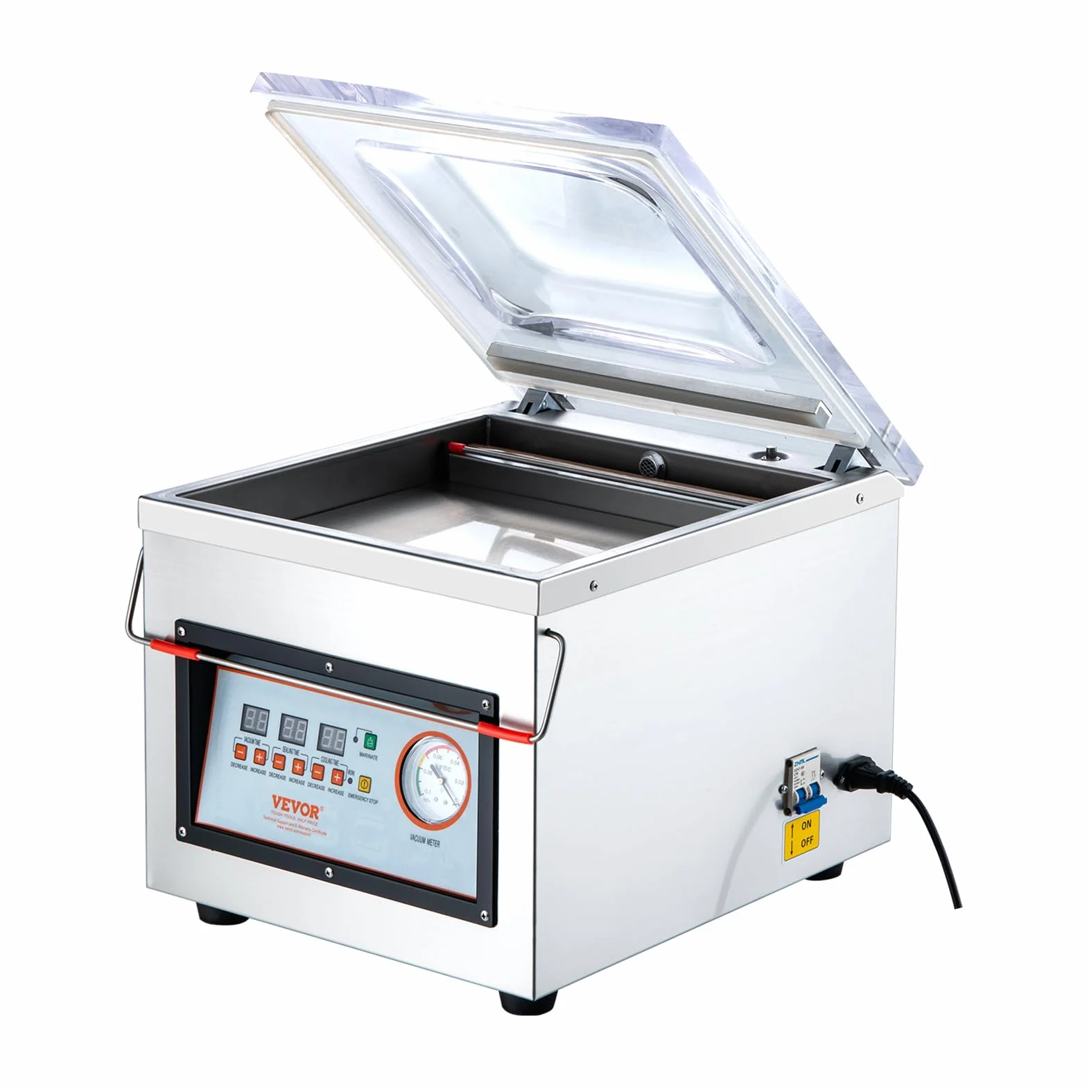 VEVOR Machine à emballer sous vide à chambre 320 W 320 mm usage domestique commercial aliments humides viandes marinades