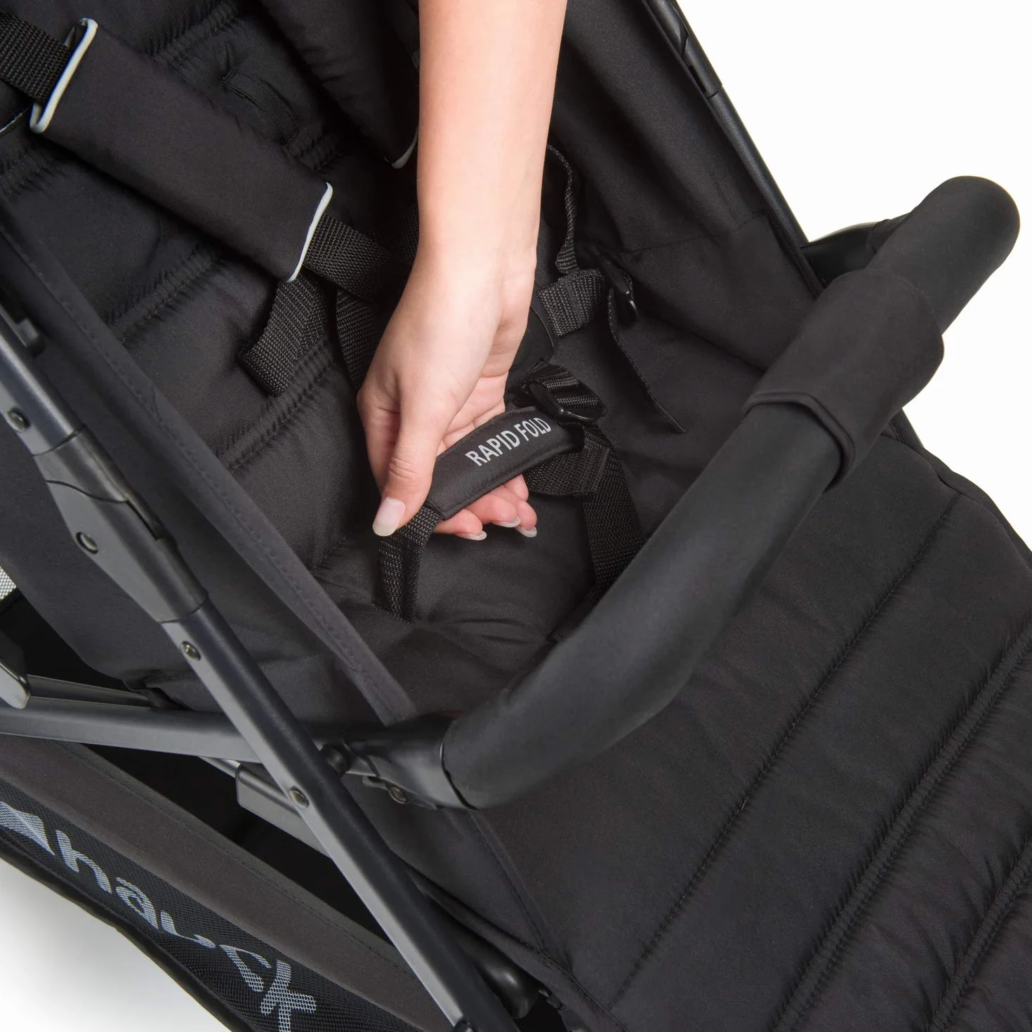 hauck Poussette Citadine Rapid 3 Noir, Jusqu'à 25 kg, Pliable compacte