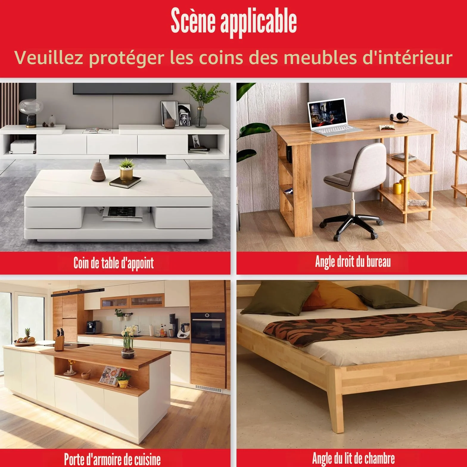 Protections Coin de Table Bebe Transparent 20 Pièces Sécurité Enfant