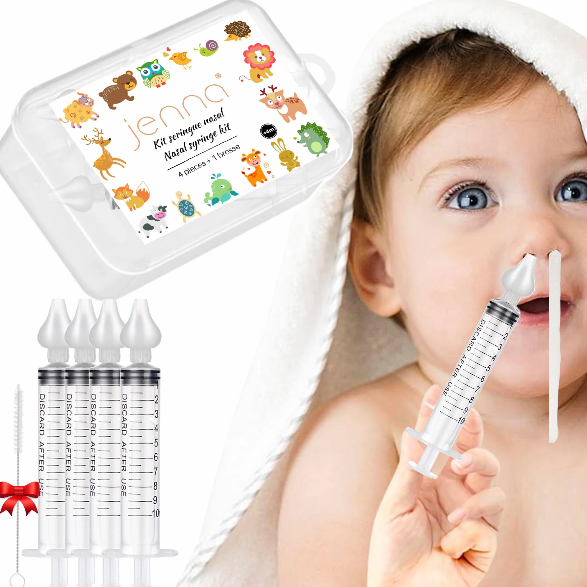 Brosse Offre Bébé Seringue Nasale 10ml Mouche Bébé Irrigation Nasale Enfant Rinçage Sinus Hygiène