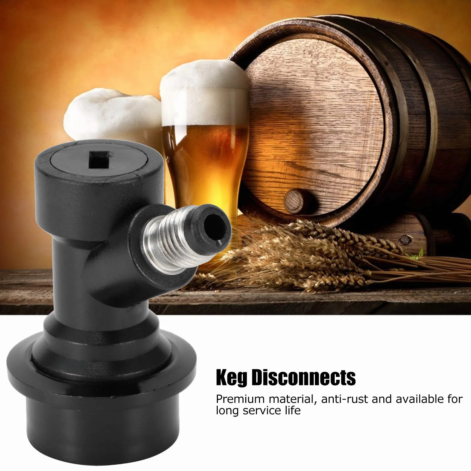 Kit de déconnexion à bille, 2pcs 1/4" Ball Lock MFL Gas & Liquid Beer Keg Disconnects Set
