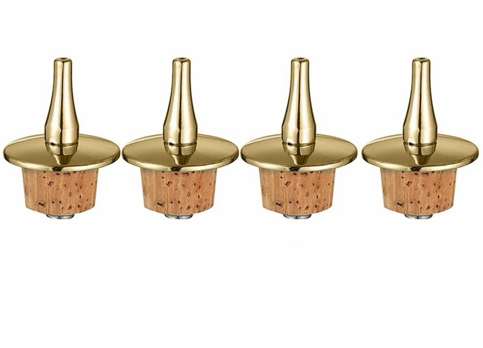 Bouchons à vin 6 pièces goutteur liqueur Dasher hauts outil de barre for garder le Champagne frais(Gold)