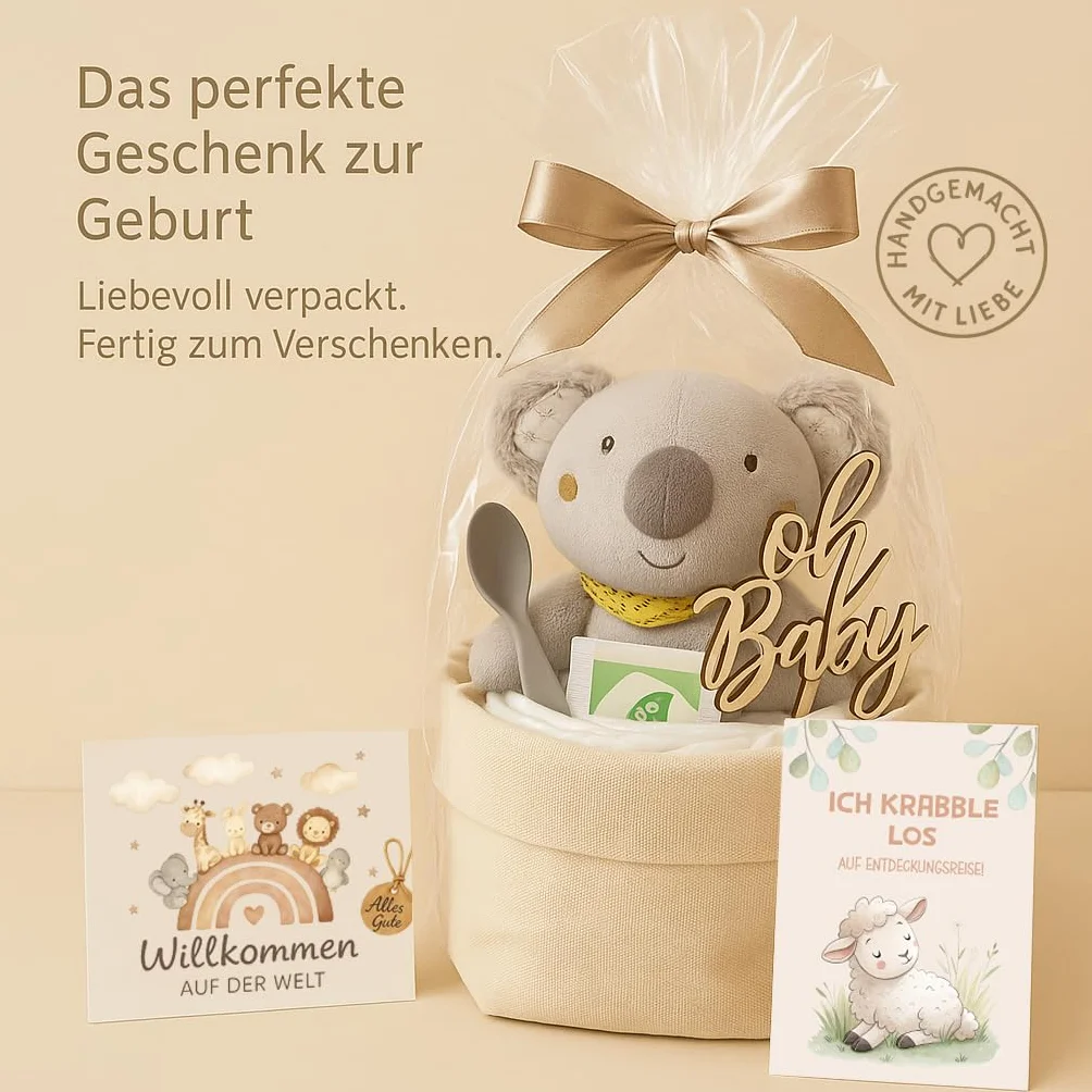 Gâteau de couches pour fille et garçon avec thermomètre koala, sac à couches bohème, cadeau de fête prénatale avec Bay Soo