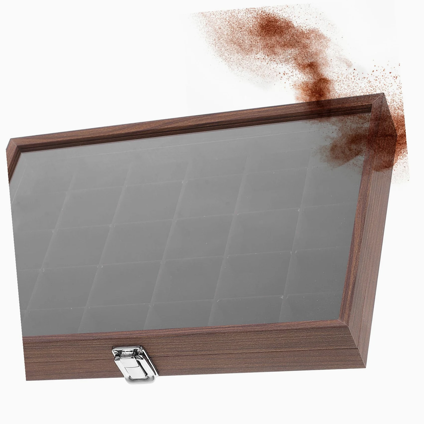 Boîte à Thé Bois avec Compartiments Rangement Sachets de Thé Multi-fonction avec Couvercle Transparent Organisateur Élégant pour Cuisine et Salon