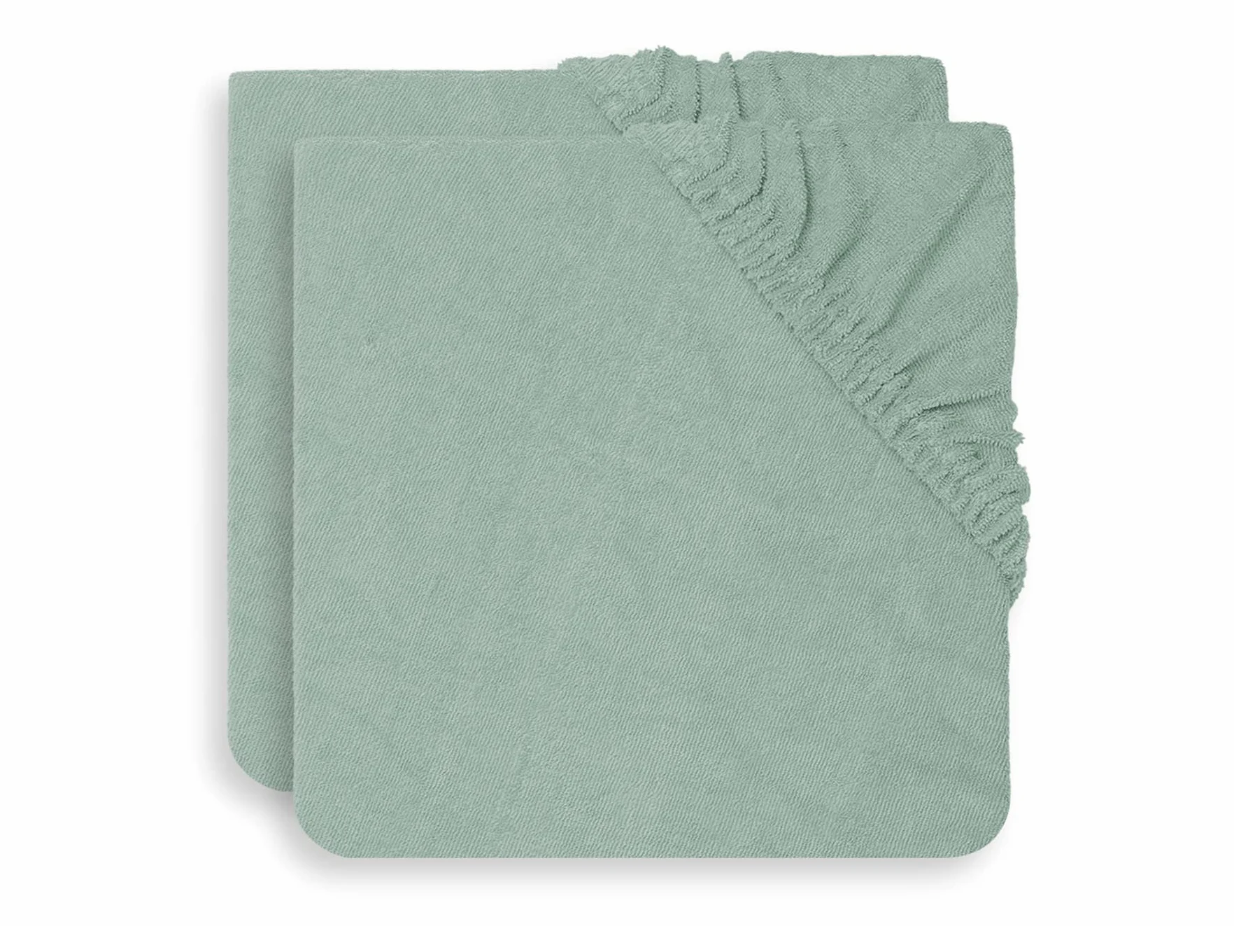 Jollein Housse de Matelas à Langer en Tissu Éponge 2-Pièces 50x70 cm Vert Cendré