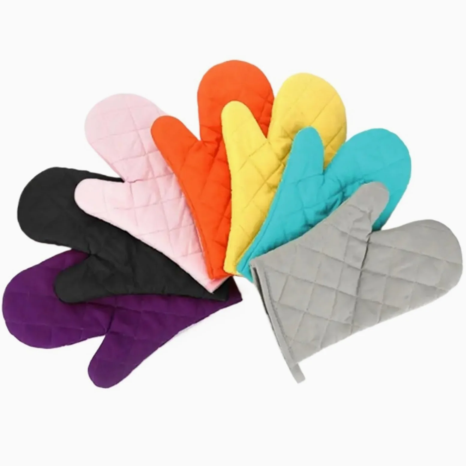 MRKU Gants de Cuisine Professionnels en Coton résistant à la Chaleur, Lot de 2, pour la Cuisson au Four et Le Barbecue.