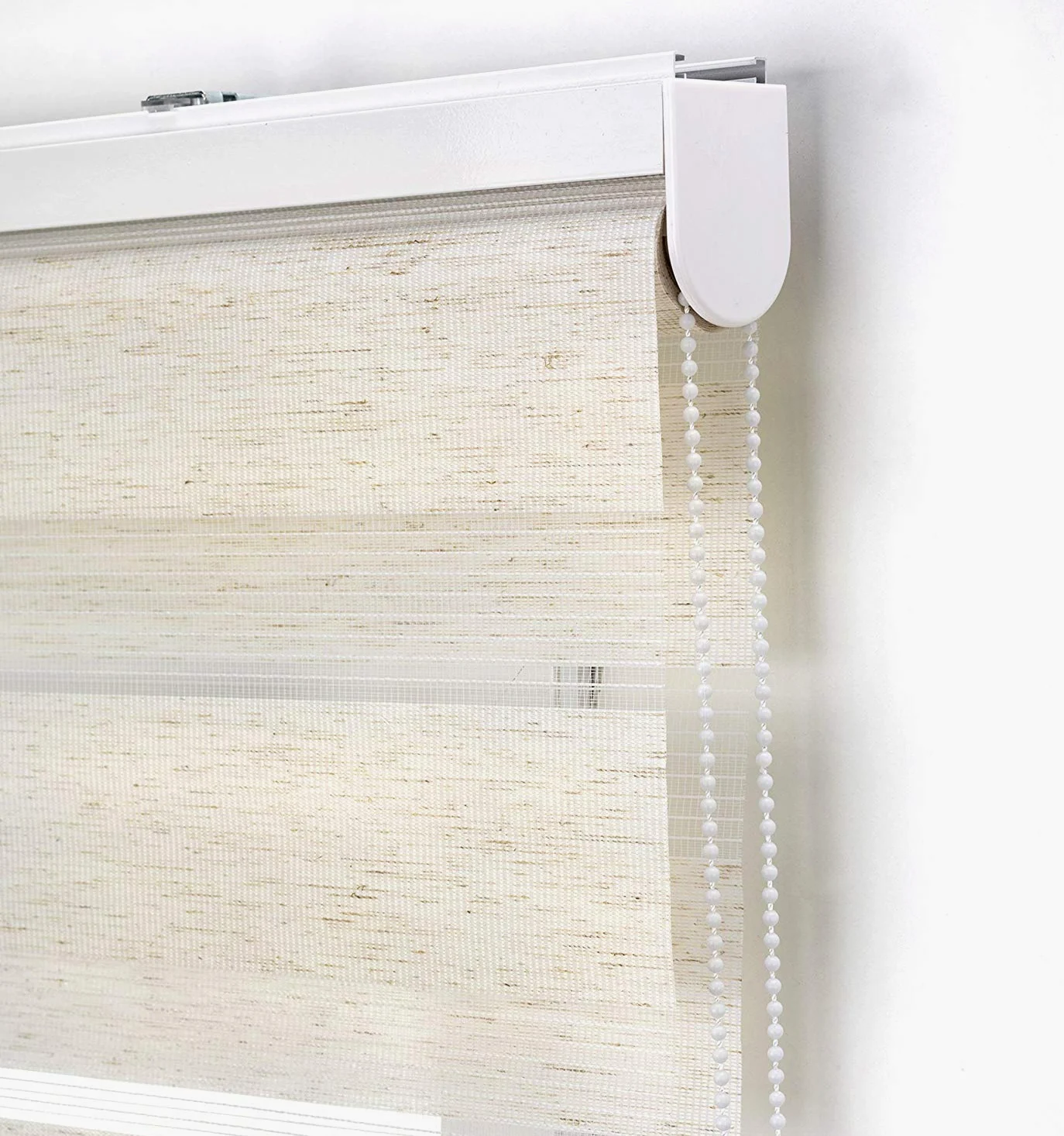 Estoralis | Vera | Store Enrouleur Jour Nuit Moderne | Double Tissu Uni | Lin | 125 x 180 cm. (Largeur/Hauteur) Taille du Tissu 122 x 175 cm. | Stores pour fenêtres et Portes