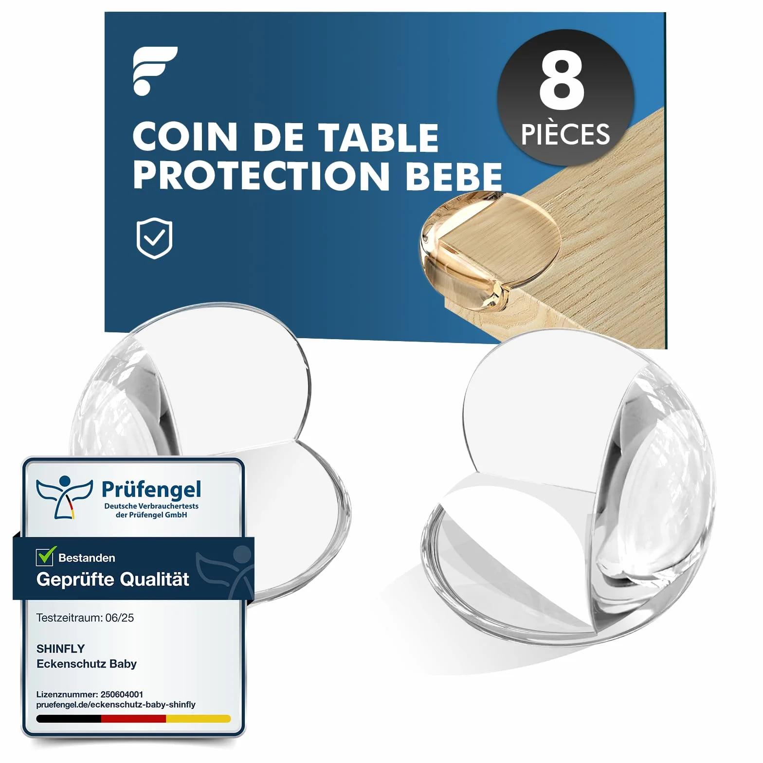 Shinfly Coin de Table Protection Bebe 8 PCS Rond Protection Angle Bebe Securite Meuble