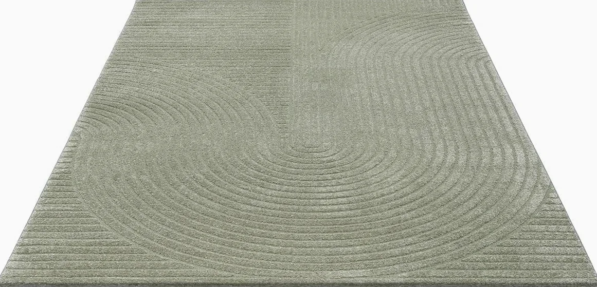 Mia’s Teppiche Atlas Tapis Moderne pour Salon à Poils Courts avec Effet Relief, Structure 3D, Haute qualité de Fibres – Parfait pour la Chambre et Le Salon, Vert, 120 x 170 cm