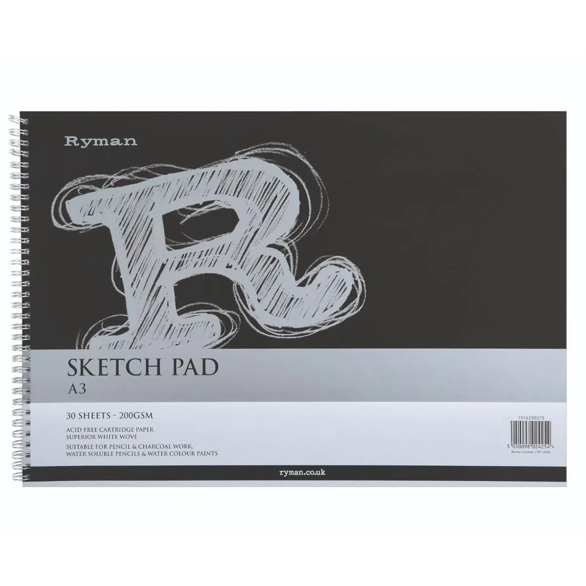 Ryman Carnet de croquis A3 200 g/m² 60 pages 30 feuilles