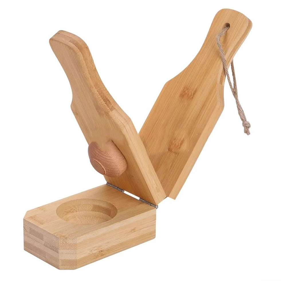 Presse à plantain Tostonera en bois 2 en 1 16 x 6 x 6 cm