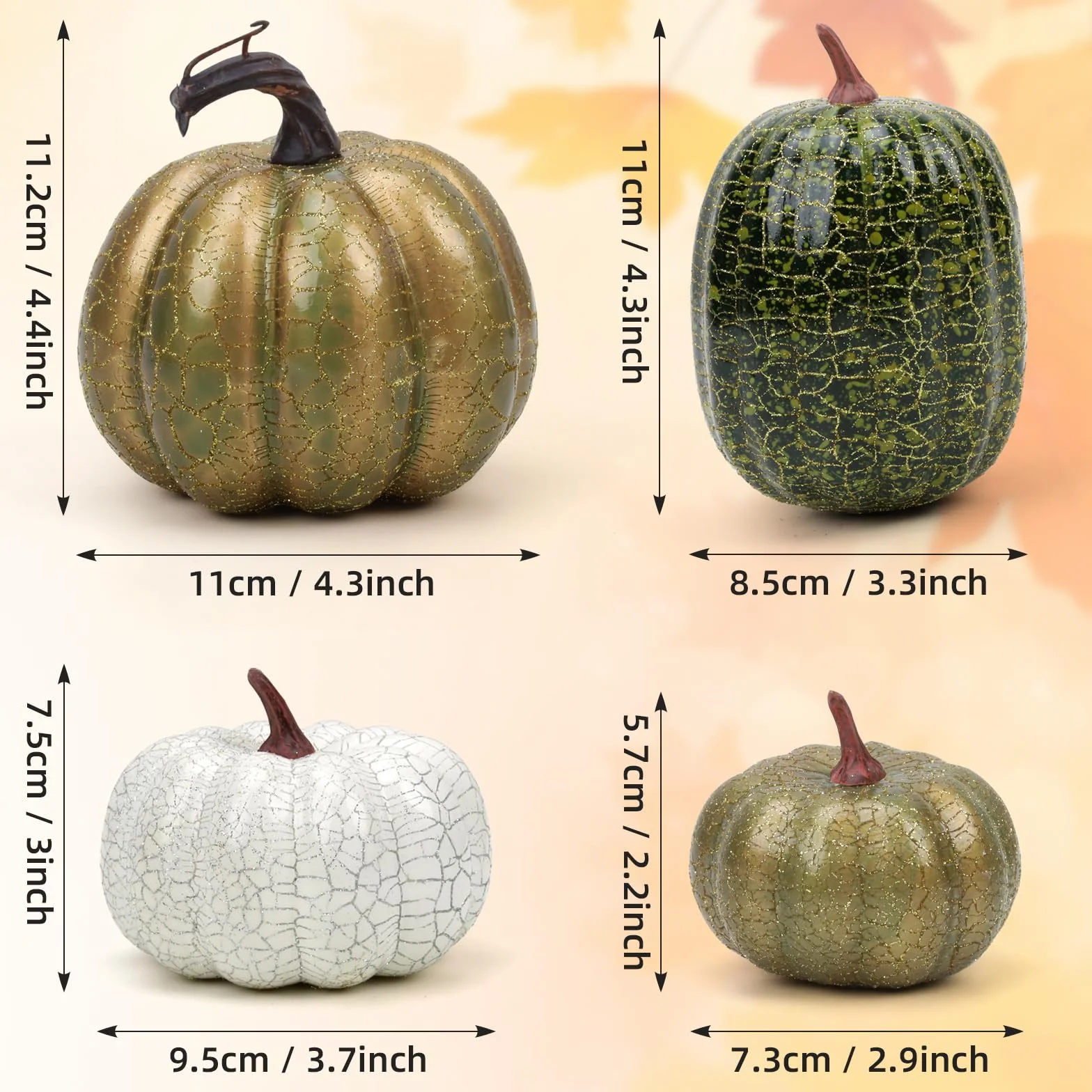 Faux Citrouilles Mousse Simulation Automne Récolter Ferme Cuisine Halloween Décoratif 10 Pcs