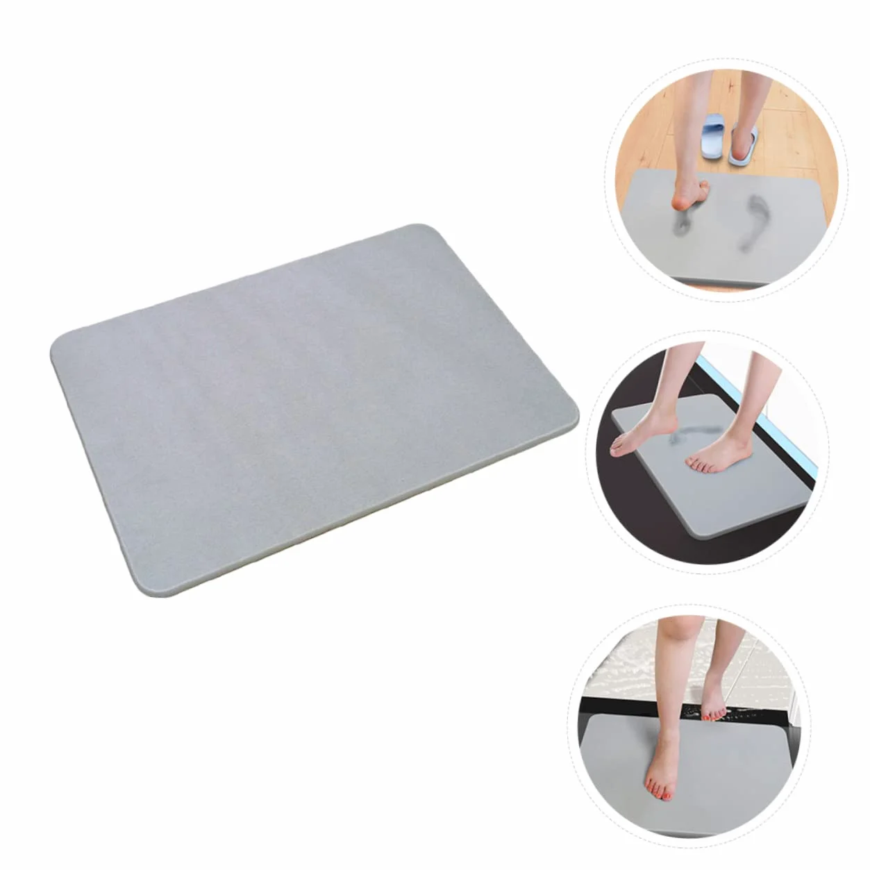 Tapis de Sol Ménager Antidérapant Absorbant en Diatomite | Séchage Rapide, Entretien Facile, Design Simple, Usage Entrée et Pièce D’eau