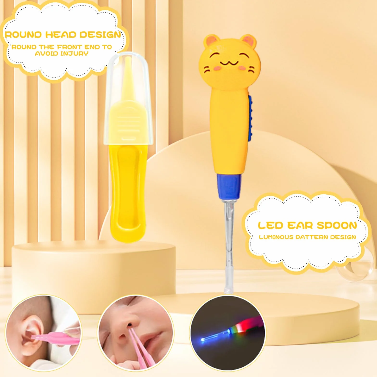HyAdierTech Trousse de Soin Bébé Set Naissance Kit 13 Pièces (Jaune)