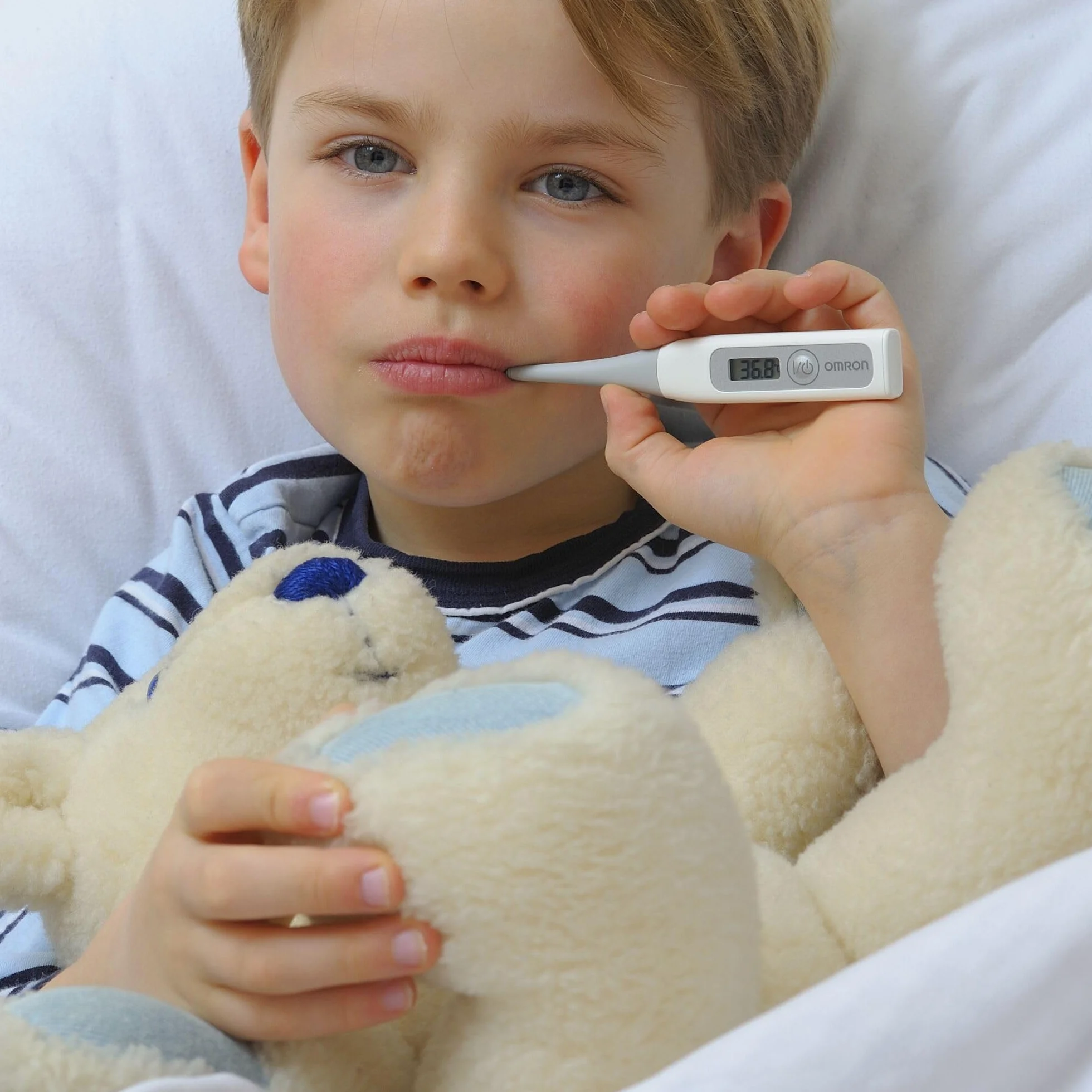 OMRON Flex Temp Smart Thermomètre – Thermomètre bébé rapide 10 secondes, pointe flexible, étanche, précis bébé adultes
