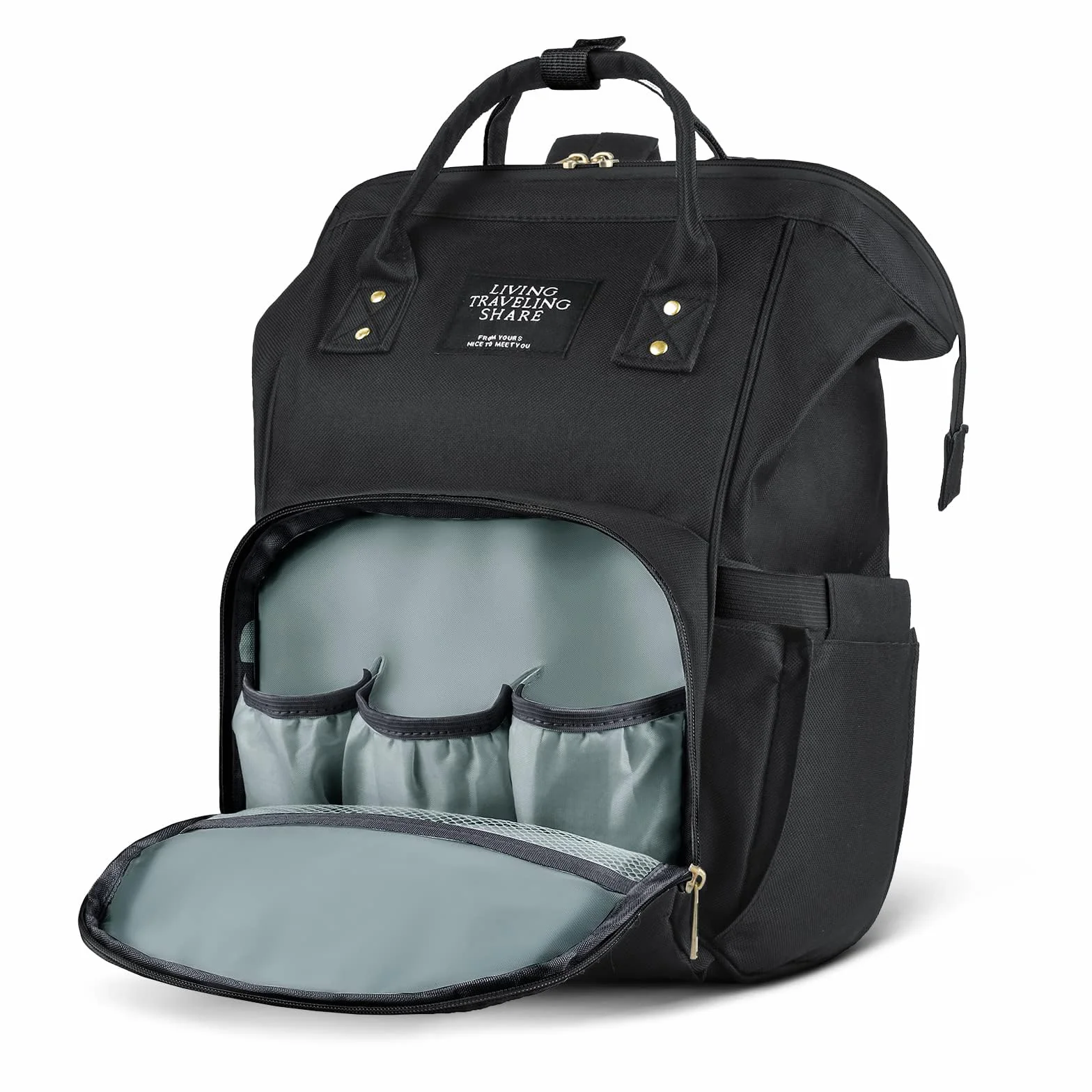 Vicloon Sac à Dos à Langer Grand pour Bébé Garçon et Fille avec Sangles de Poussette Sac de Maternité