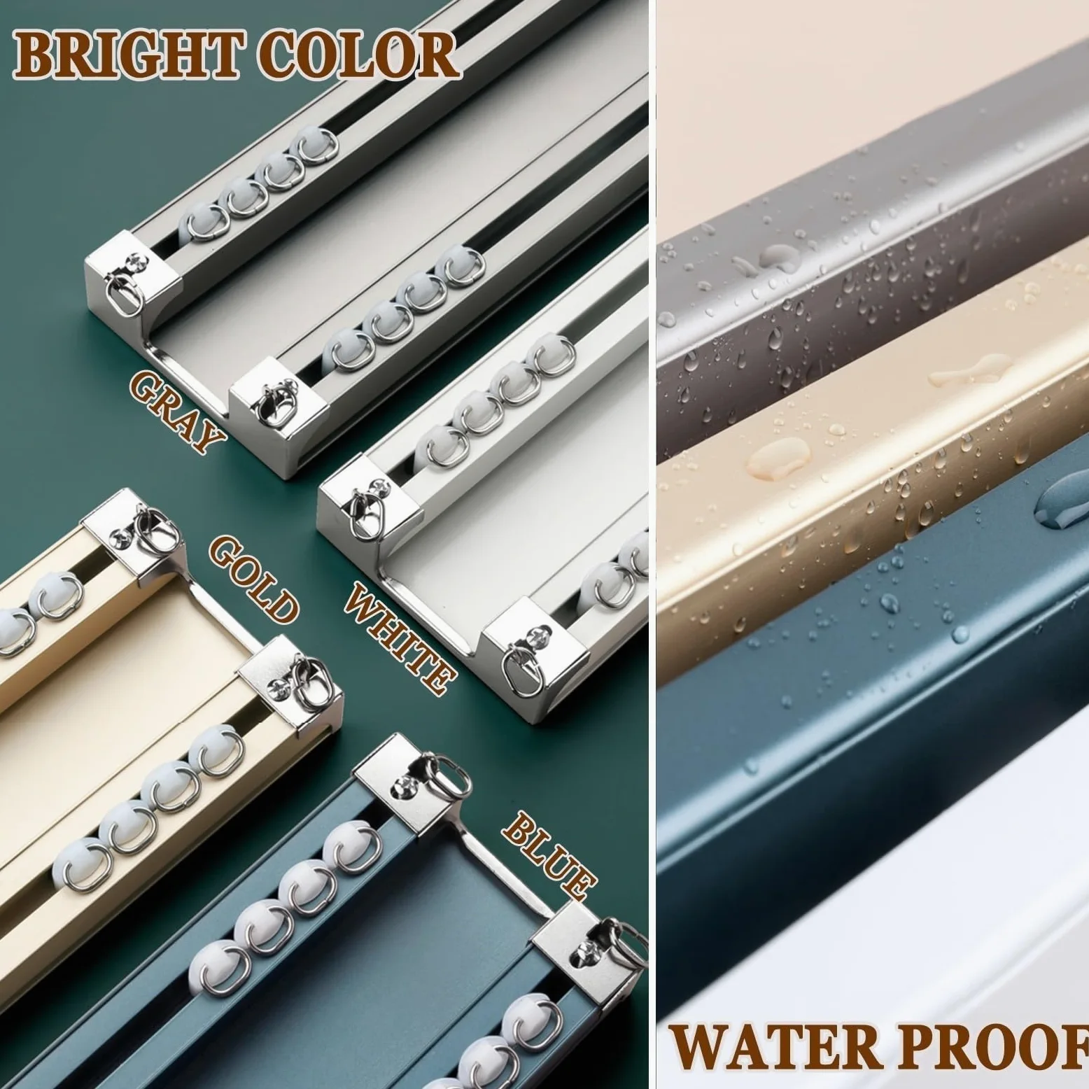 Tringle à rideaux double robuste de luxe idéale pour les cloisons de séparation de pièce – Double rail de haute qualité
