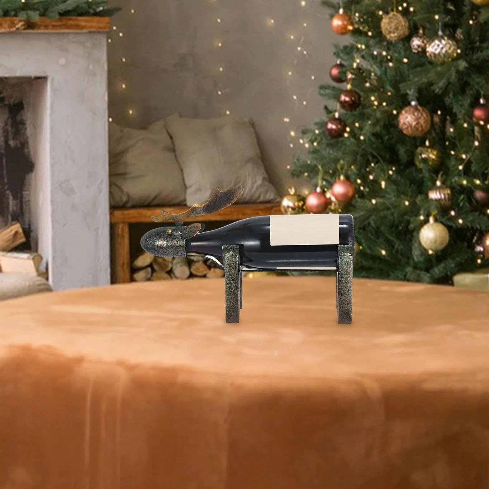Homyl Porte-bouteilles Décoratif En Forme de Cerf pour Comptoir, Garde-manger Ou Table à Manger