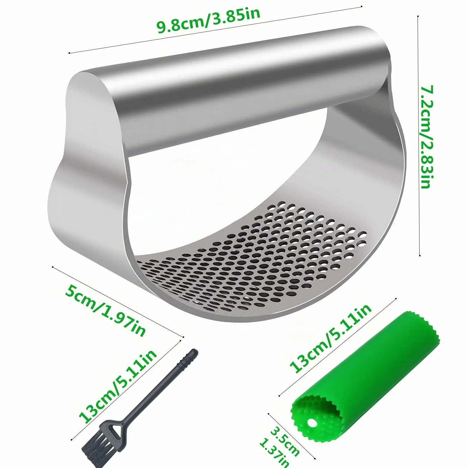 Sinnsally Presse Ail Manuel en Acier Inoxydable, Découpe Ecrase Ail, Garlic Press Rocker