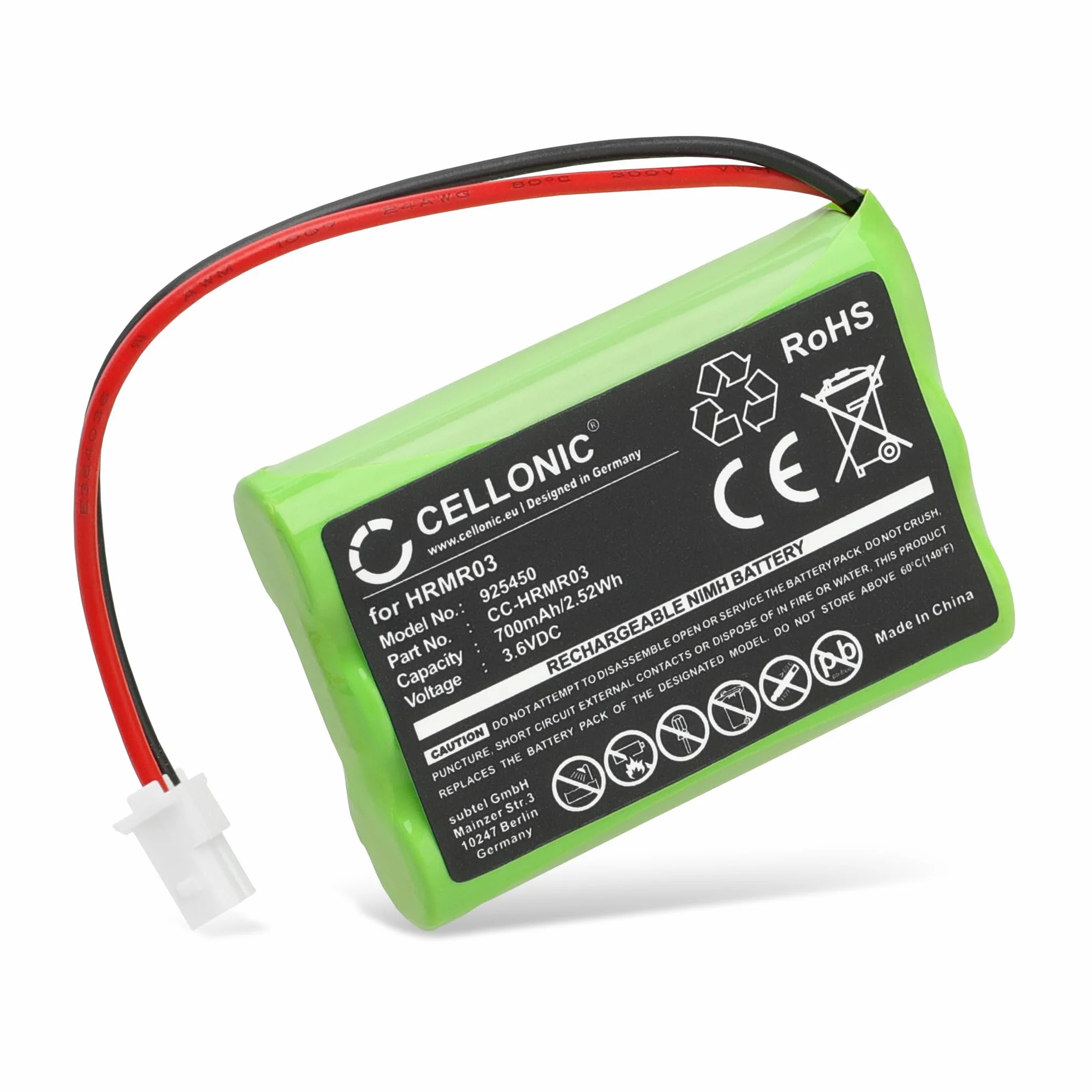 Batterie pour Babyphone Compatible Motorola MBP36S MBP36 MBP482 HRMR03 700mAh 3.6V