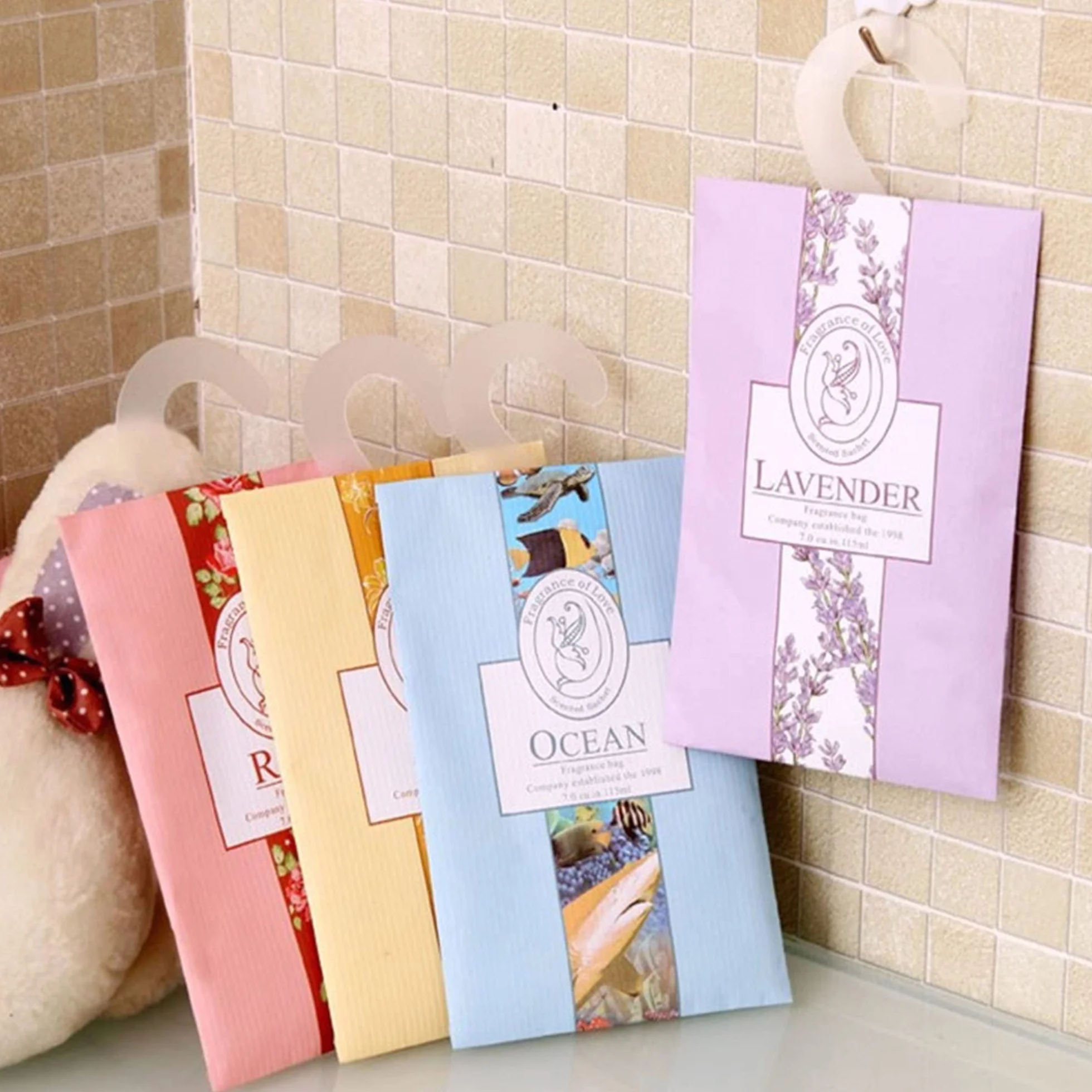 Sachet Armoire Parfumé 6PCS, Parfum d'Ambiance Maison, Lavande Placards Parfum Voiture